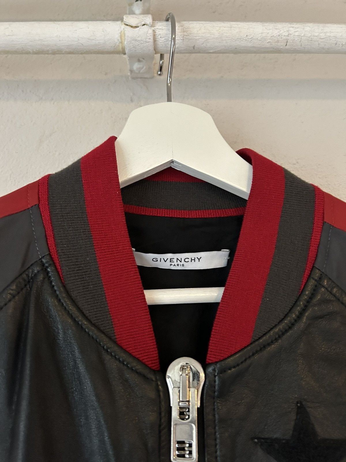 Givenchy Leather Varsity Bomber Jacket Size US M / EU 48-50 / 2 - 4 Thumbnail