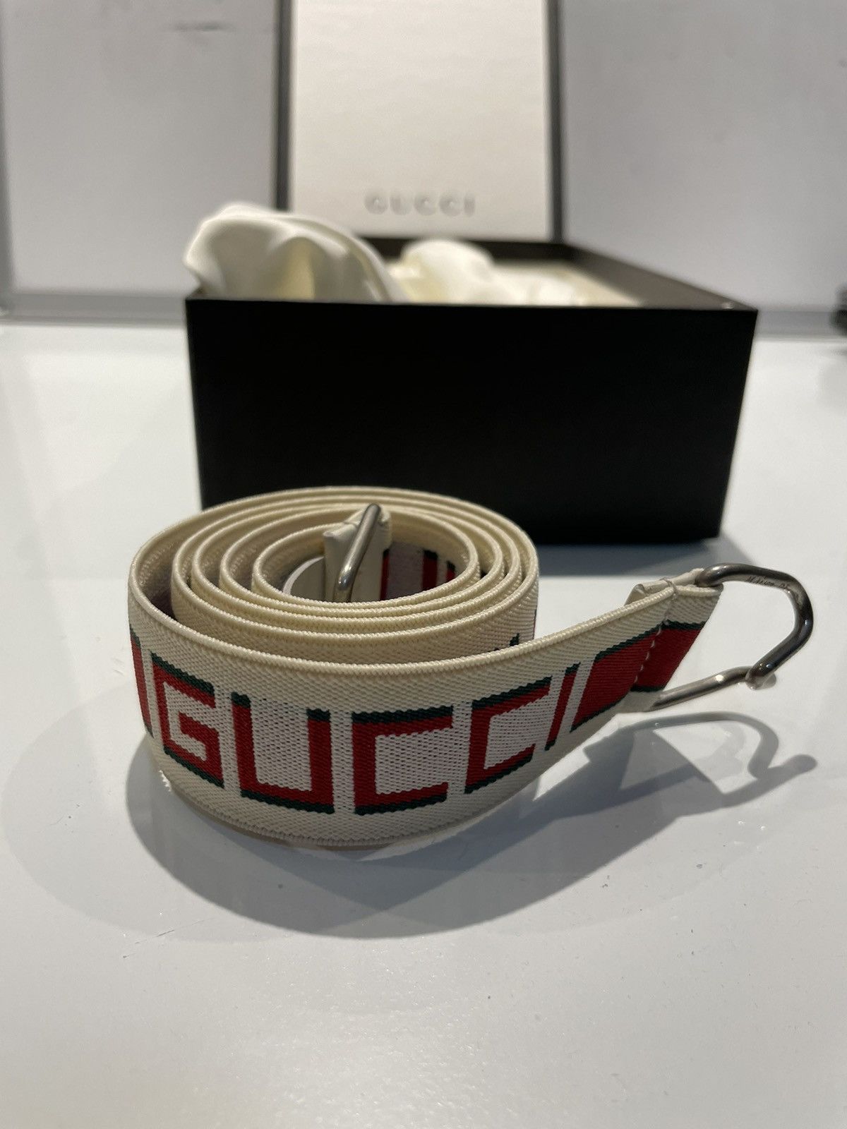 Gucci Stripe elastic belt