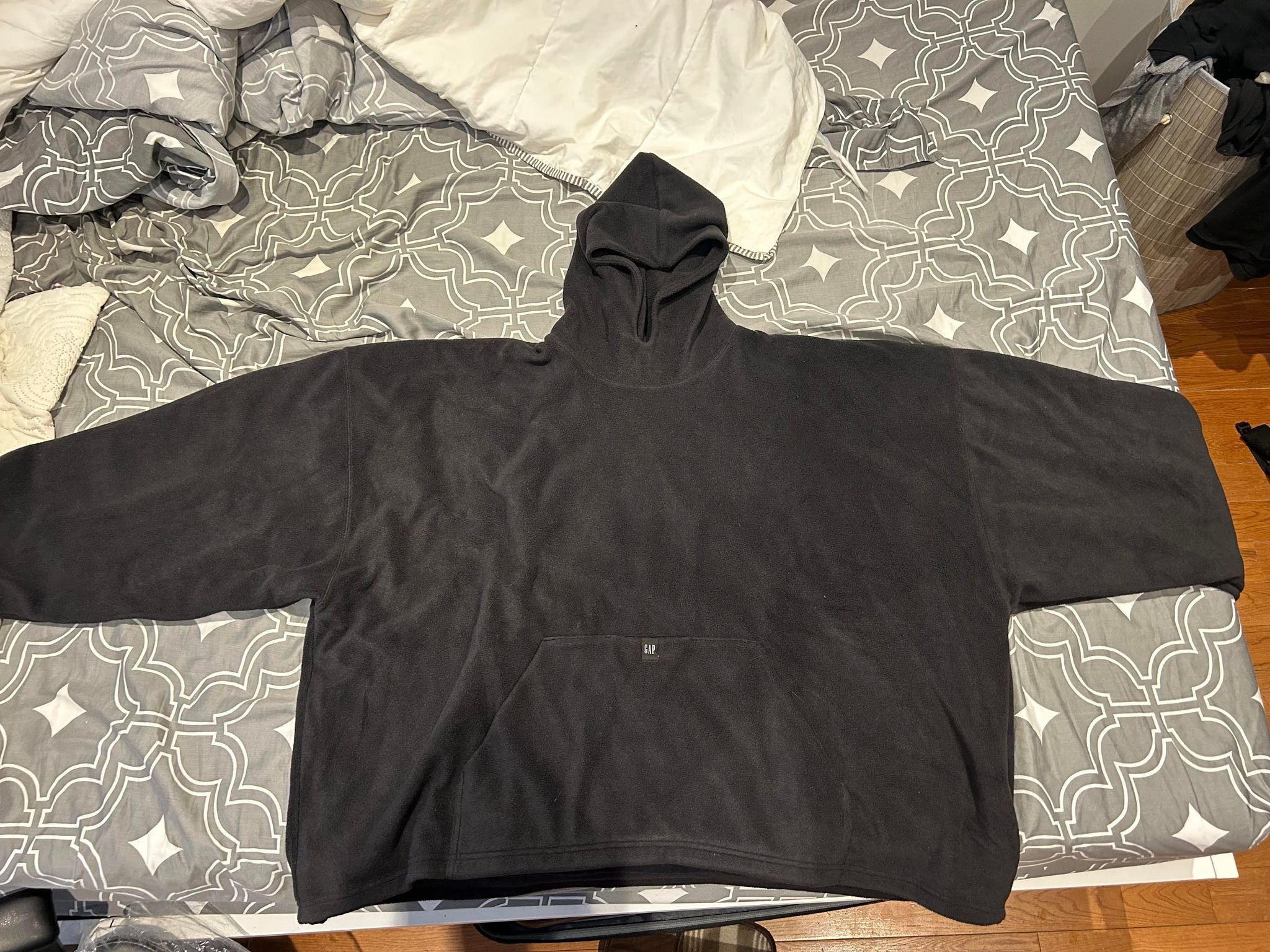 Yeezy Gap フリースフーディー XL ダークグレー イージー polar Yeezy Gap Polar Fleece Hoodie Black Unreleased Season YZY