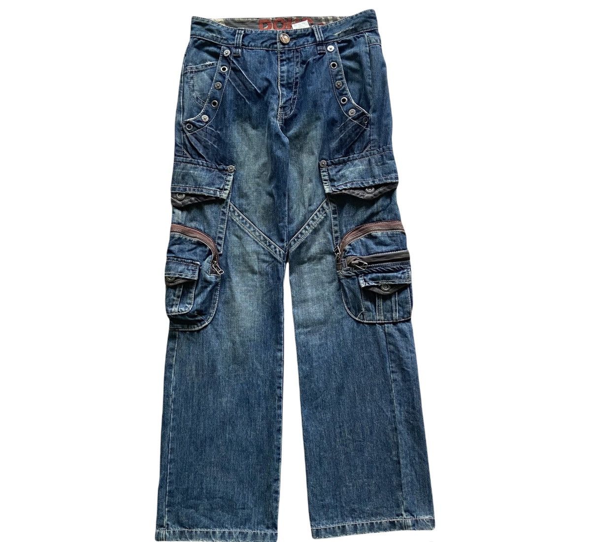 🔥Japanese Brand DOHC Revolution Multi Pocket Cargo Jeans