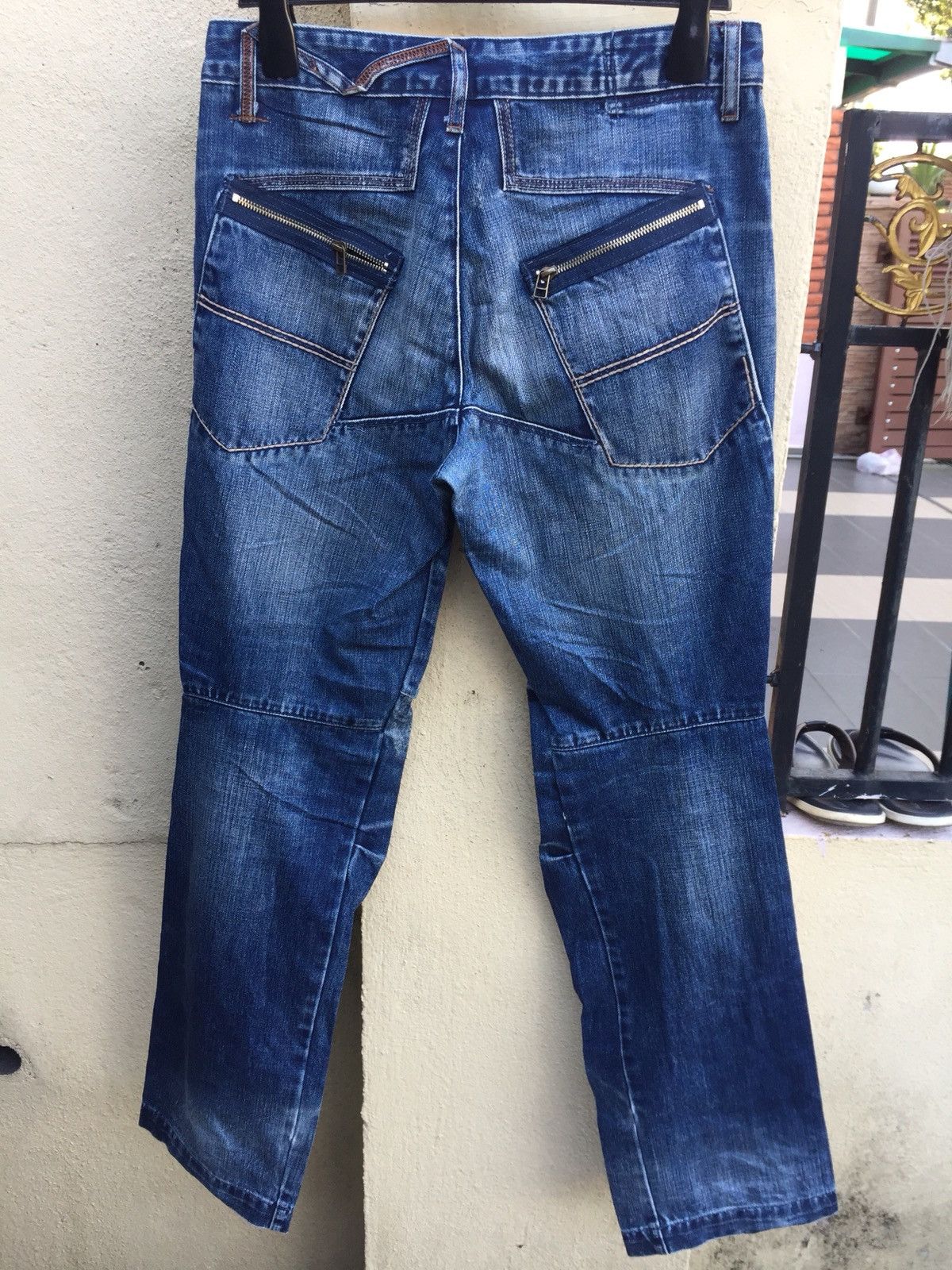 Marithe + Francois Girbaud × Vintage M+FG Ripped Washed Engineered Jeans Size US 32 / EU 48 - 5 Thumbnail