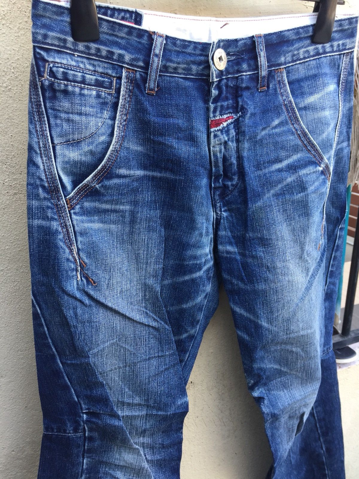 Marithe + Francois Girbaud × Vintage M+FG Ripped Washed Engineered Jeans Size US 32 / EU 48 - 1 Thumbnail