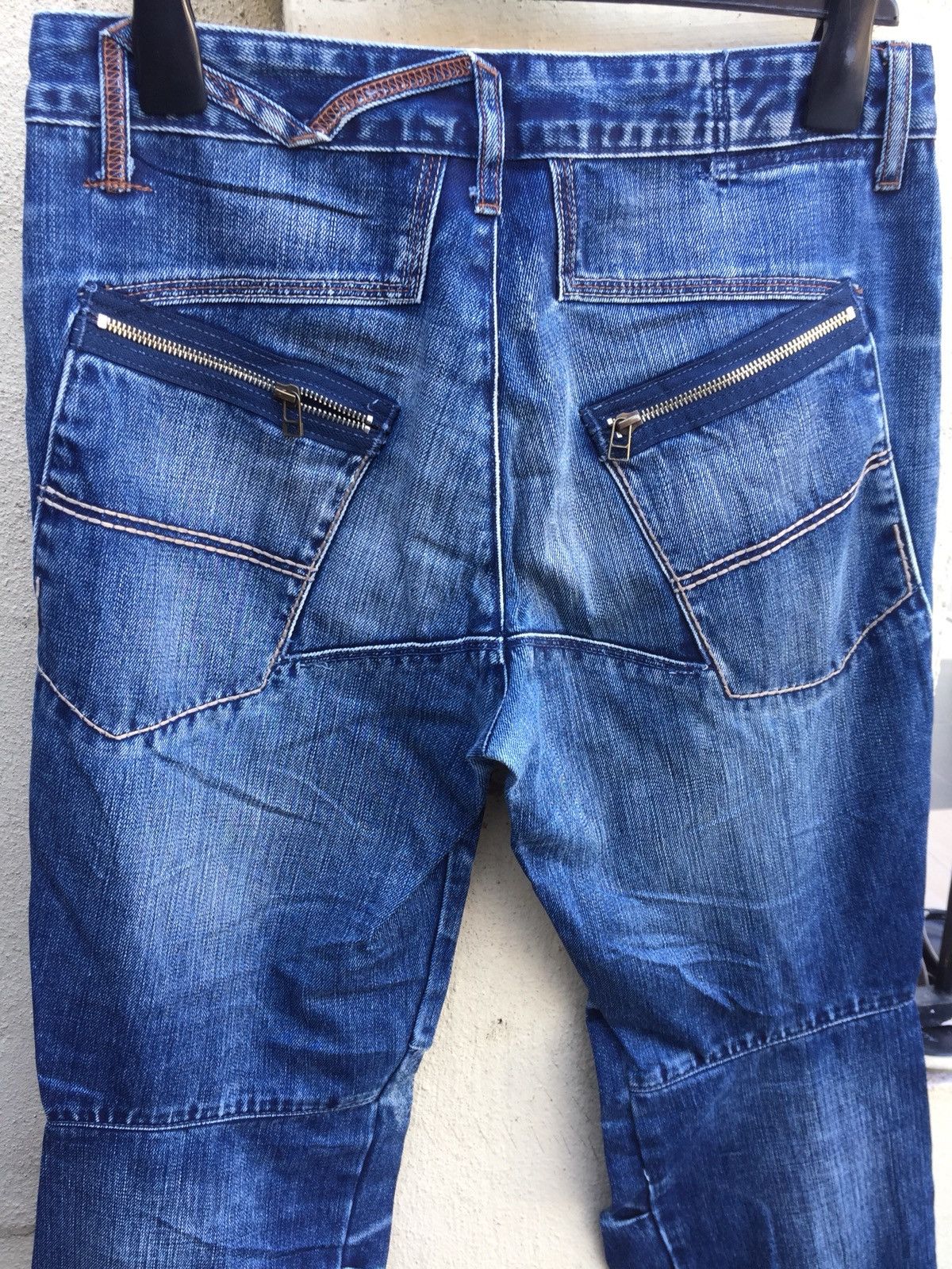 Marithe + Francois Girbaud × Vintage M+FG Ripped Washed Engineered Jeans Size US 32 / EU 48 - 6 Thumbnail