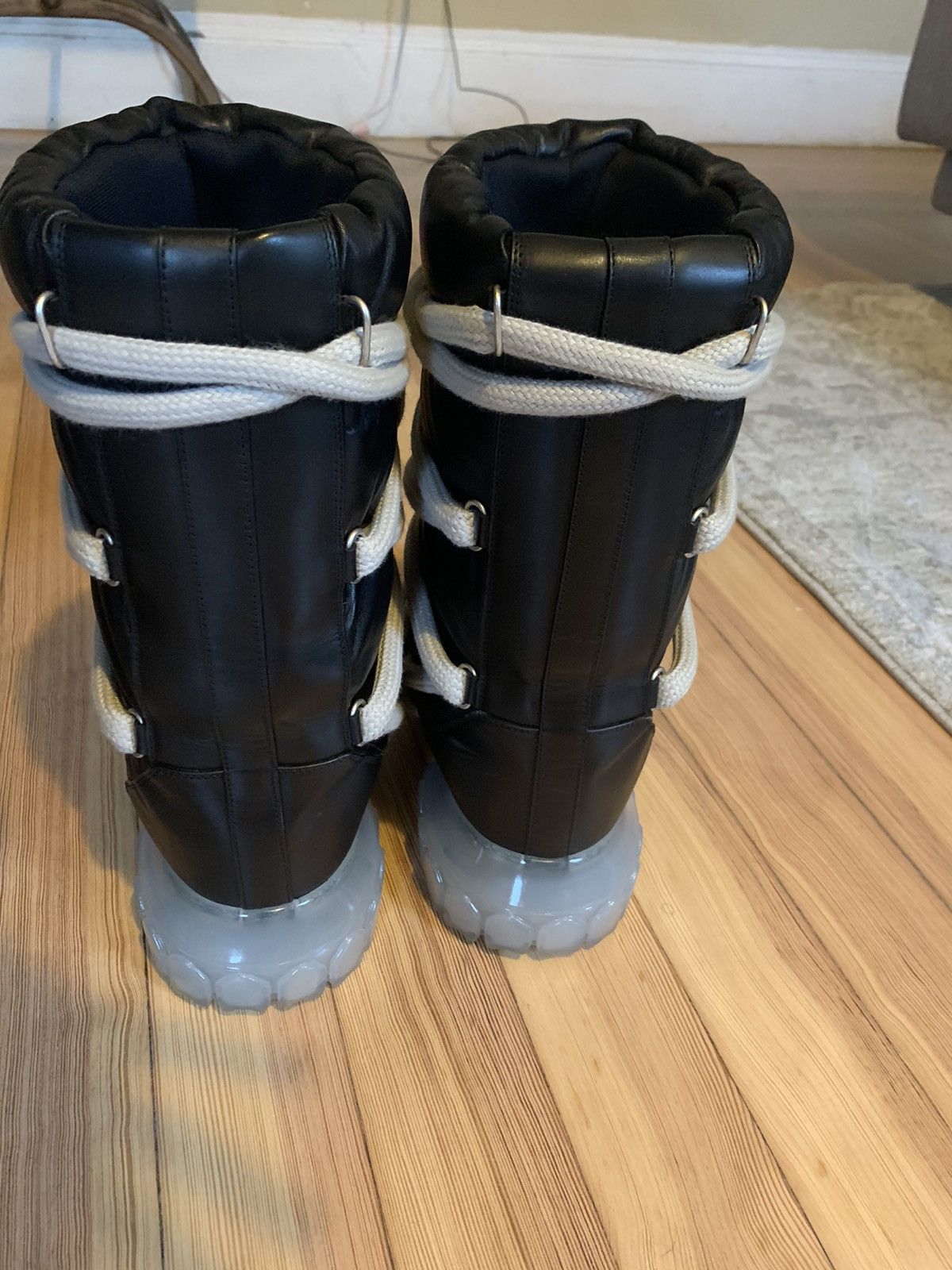 Rick Owens FW22 Strobe Lunar Tractor Leather Boots Size US 10 / EU 43 - 5 Thumbnail