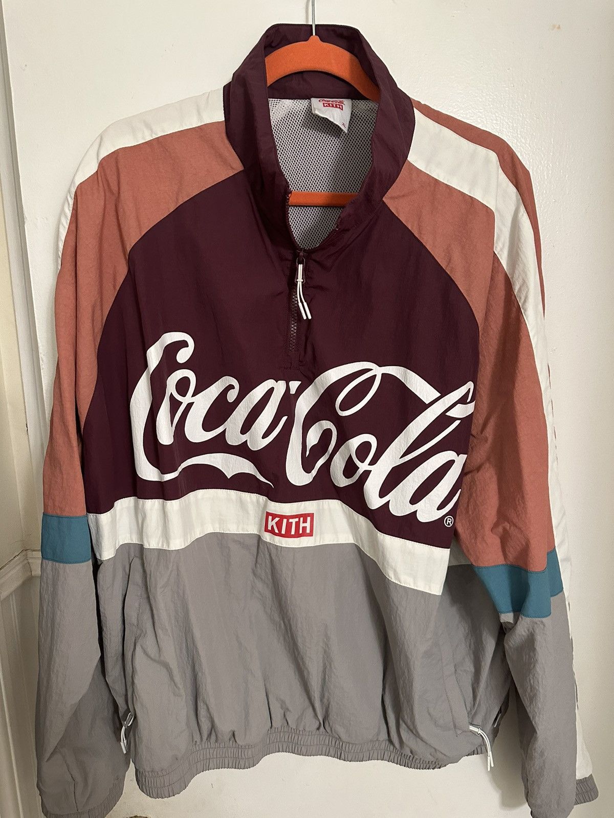 kith × Coca-Cola Quarter Zip Nylon Windbreaker M size | belintani ...