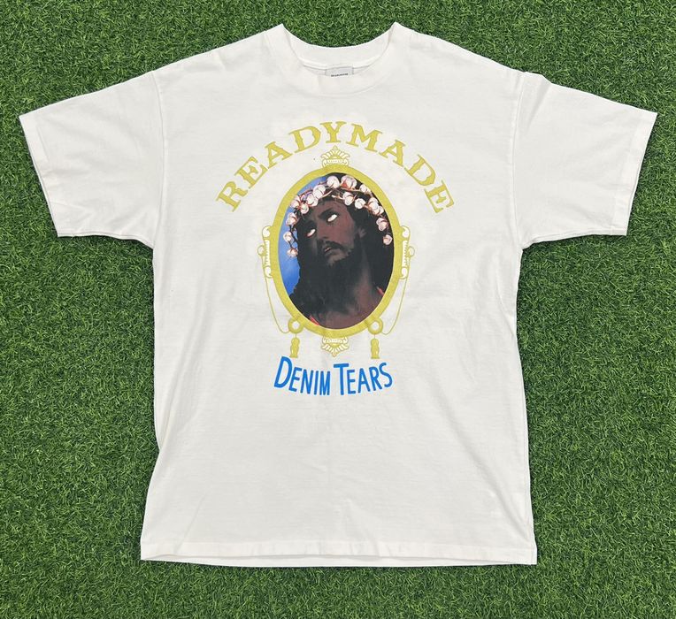 READYMADE Denim Tears x READYMADE Cotton Wreath T-Shirt size L