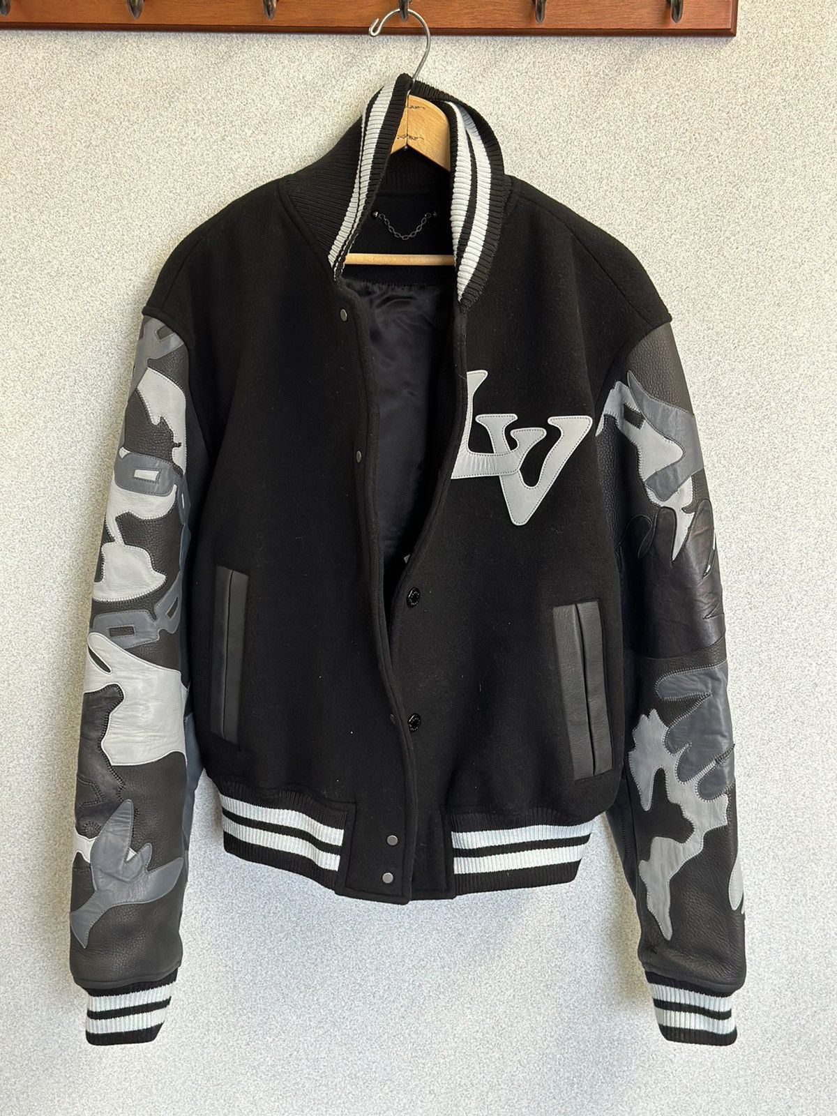 Louis Vuitton Chains Camo Varsity Jacket