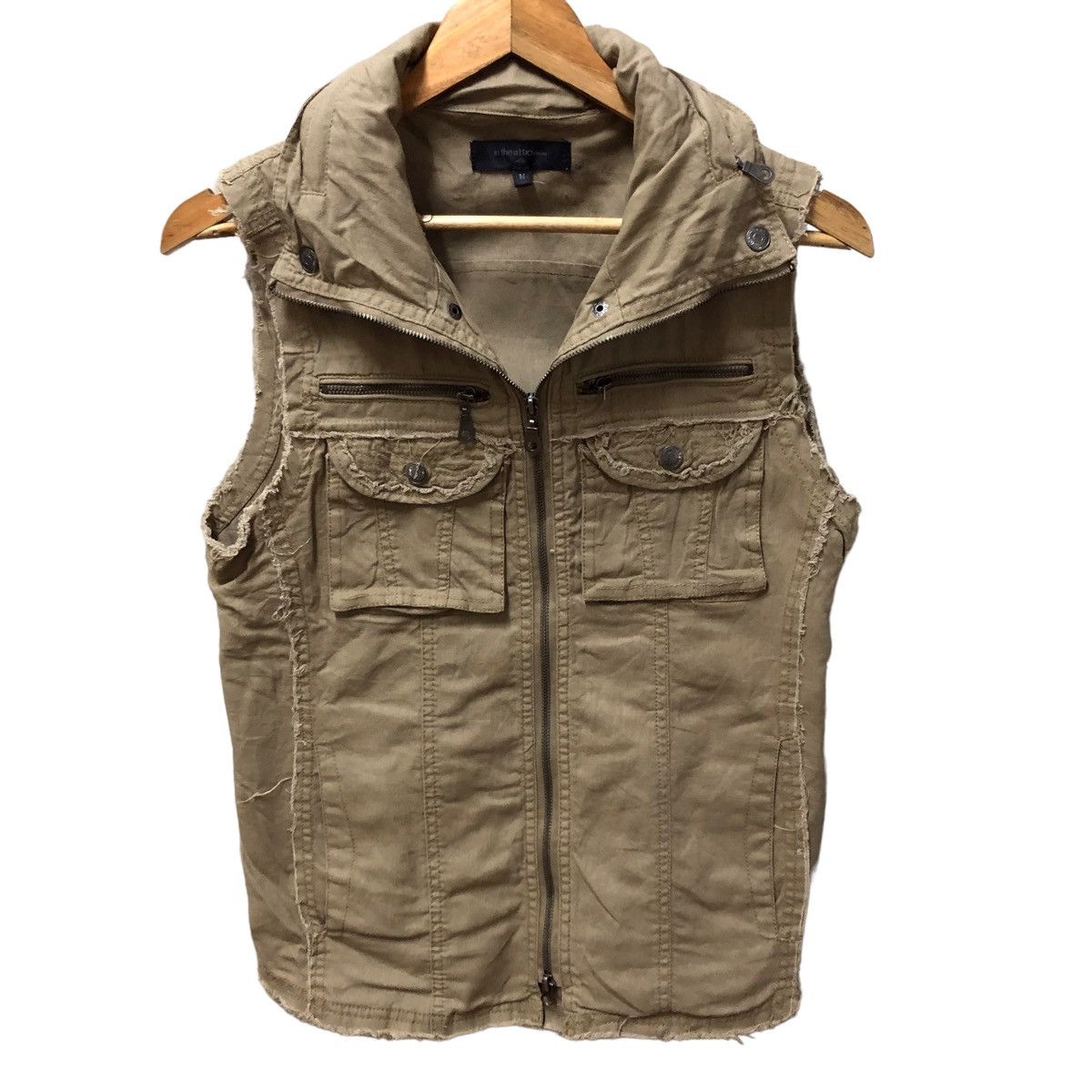 In the attic homme linen vest jacket