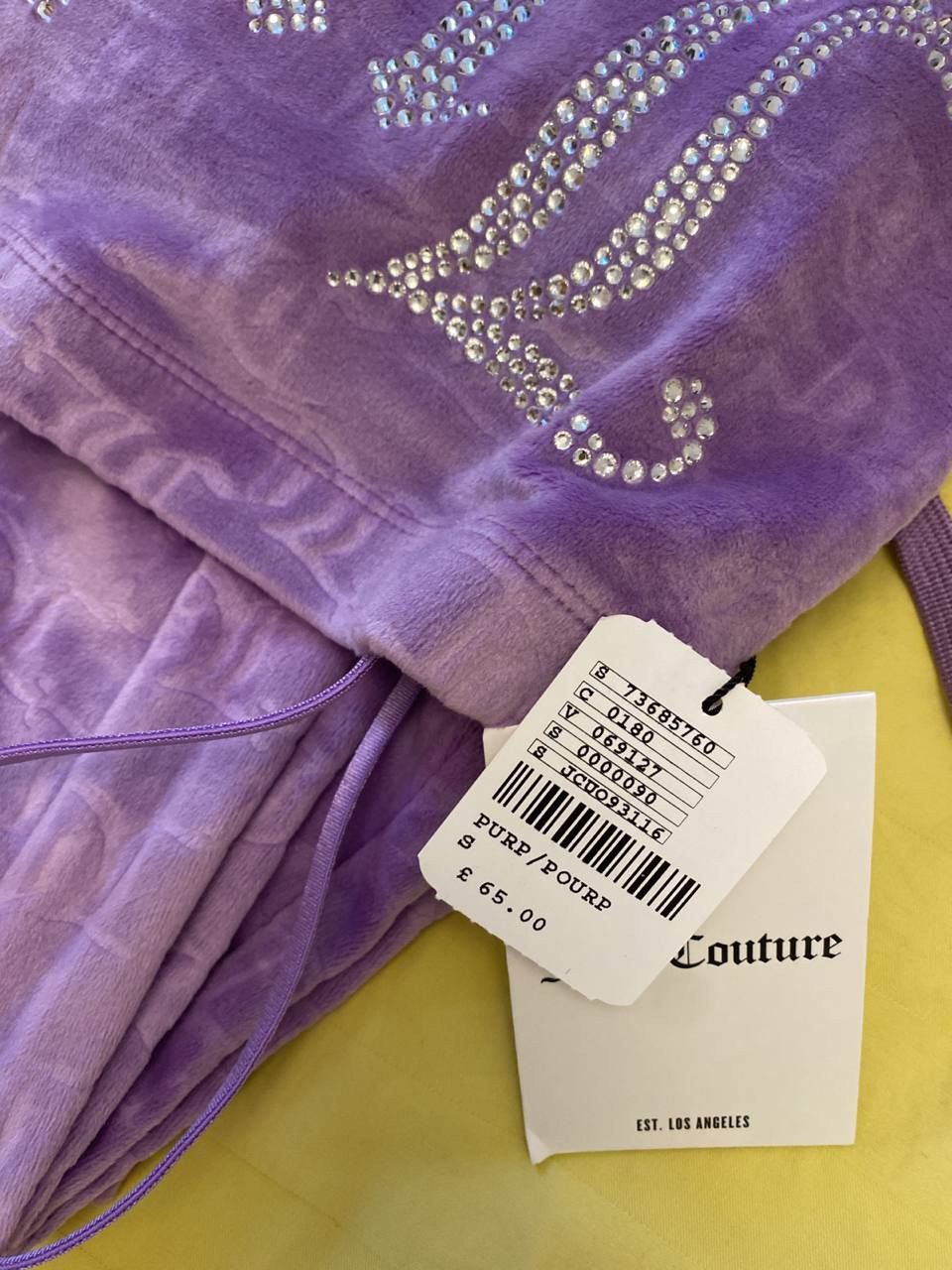 Juicy Couture Juicy Couture Set Velour Purple Flare Track Pants and Top Size XS / US 0-2 / IT 36-38 - 5 Thumbnail
