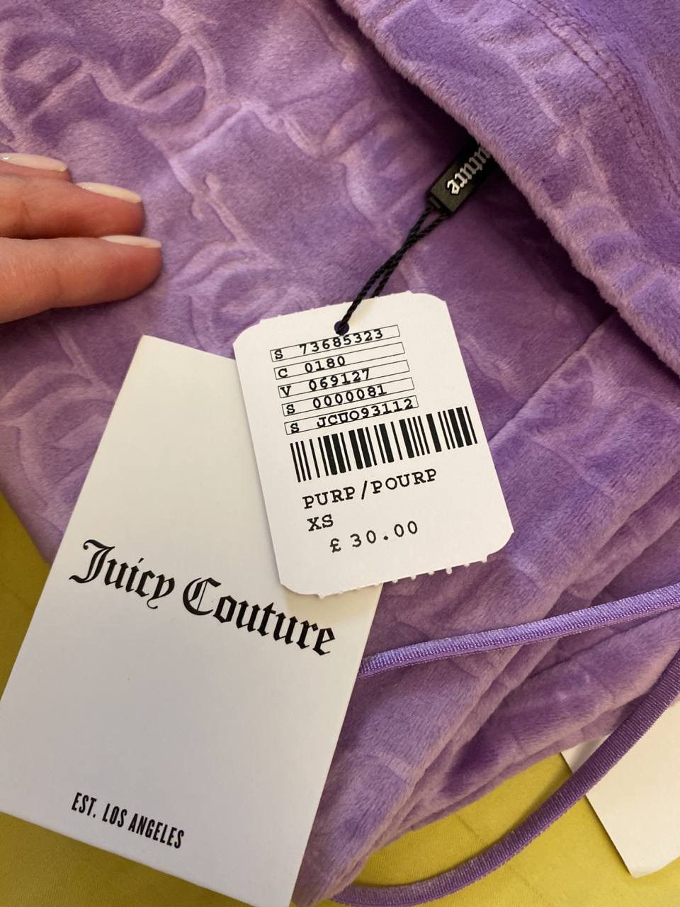 Juicy Couture Juicy Couture Set Velour Purple Flare Track Pants and Top Size XS / US 0-2 / IT 36-38 - 4 Thumbnail