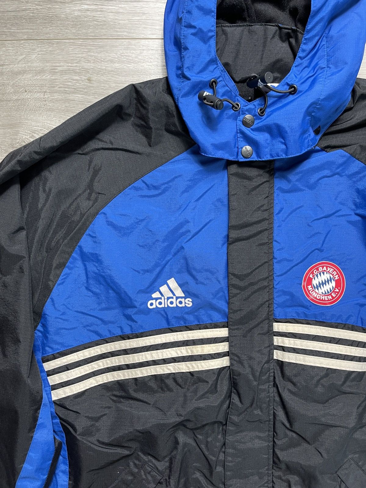 Adidas × Vintage Vintage 90s Bayern Munich Zip Up Sideline Jacket Rain XXL Size US XXL / EU 58 / 5 - 4 Thumbnail