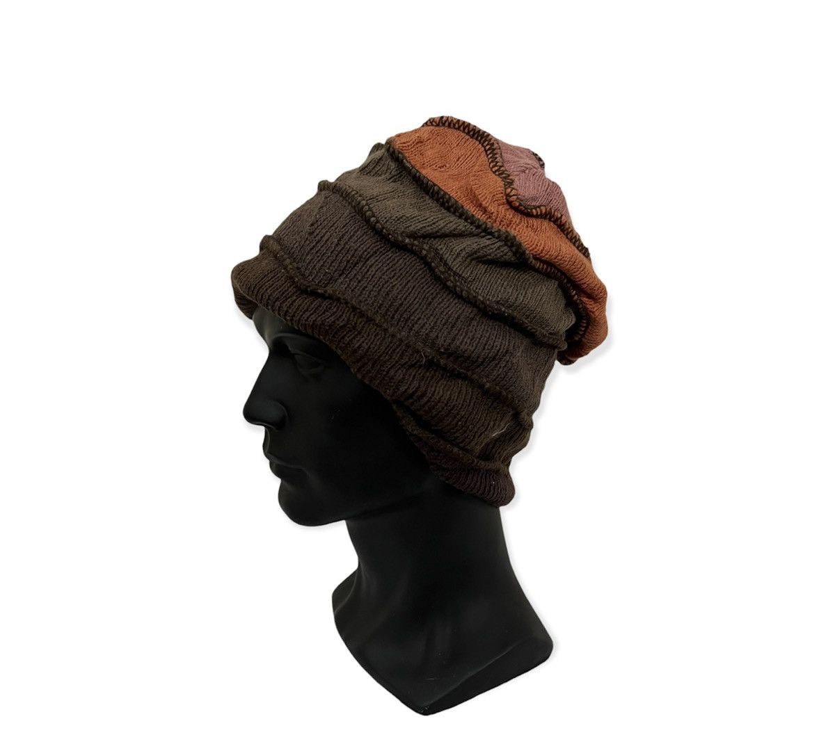 Vintage Vintage Patchwork Design Beanie Hat Size ONE SIZE - 3 Thumbnail