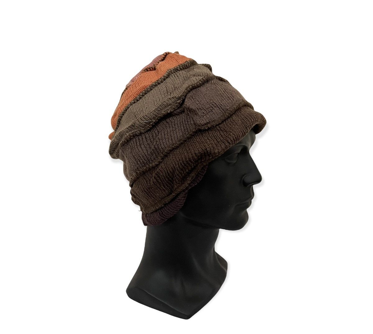Vintage Vintage Patchwork Design Beanie Hat Size ONE SIZE - 1 Thumbnail