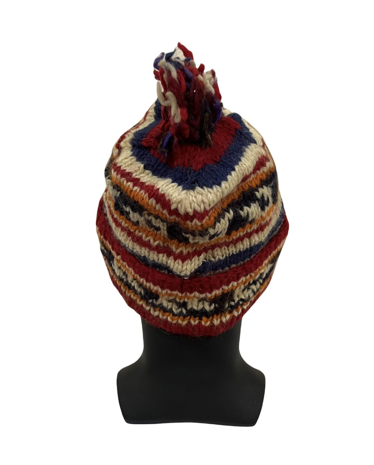 Native × Vintage American Native Navajo Knit Beanie Hat Size ONE SIZE - 4 Thumbnail