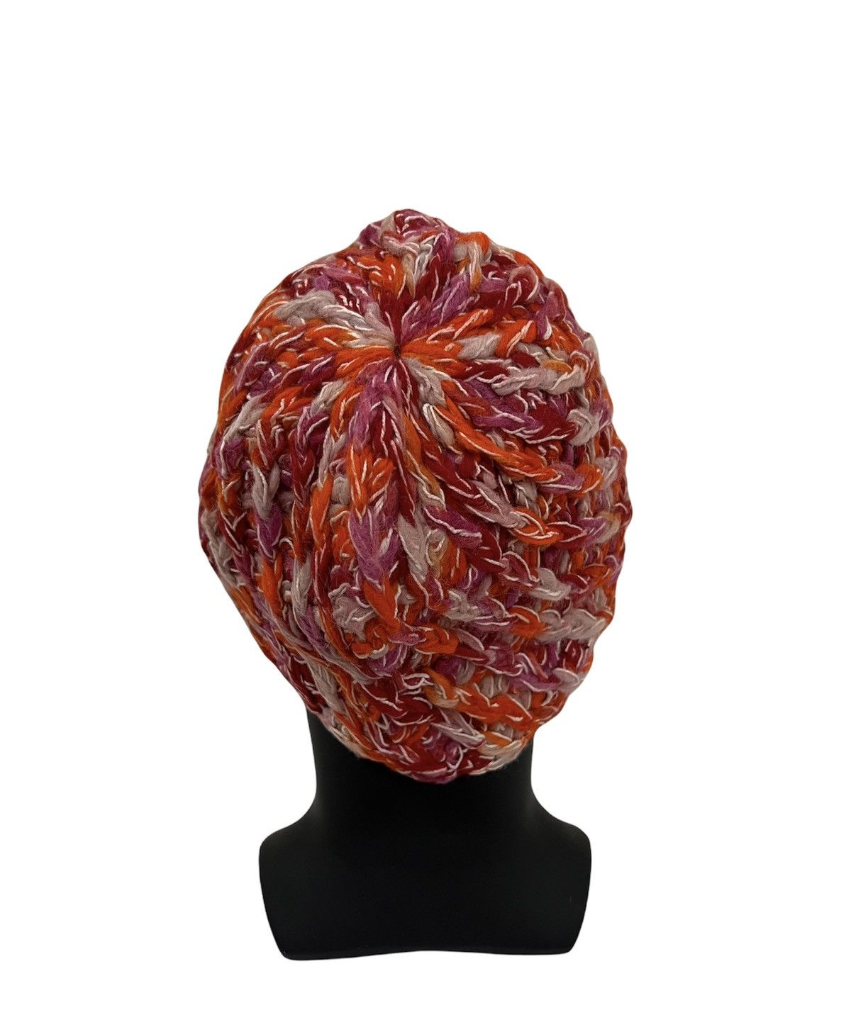 Vintage vintage Knit Rainbow Colour Beanie Hat Size ONE SIZE - 4 Thumbnail
