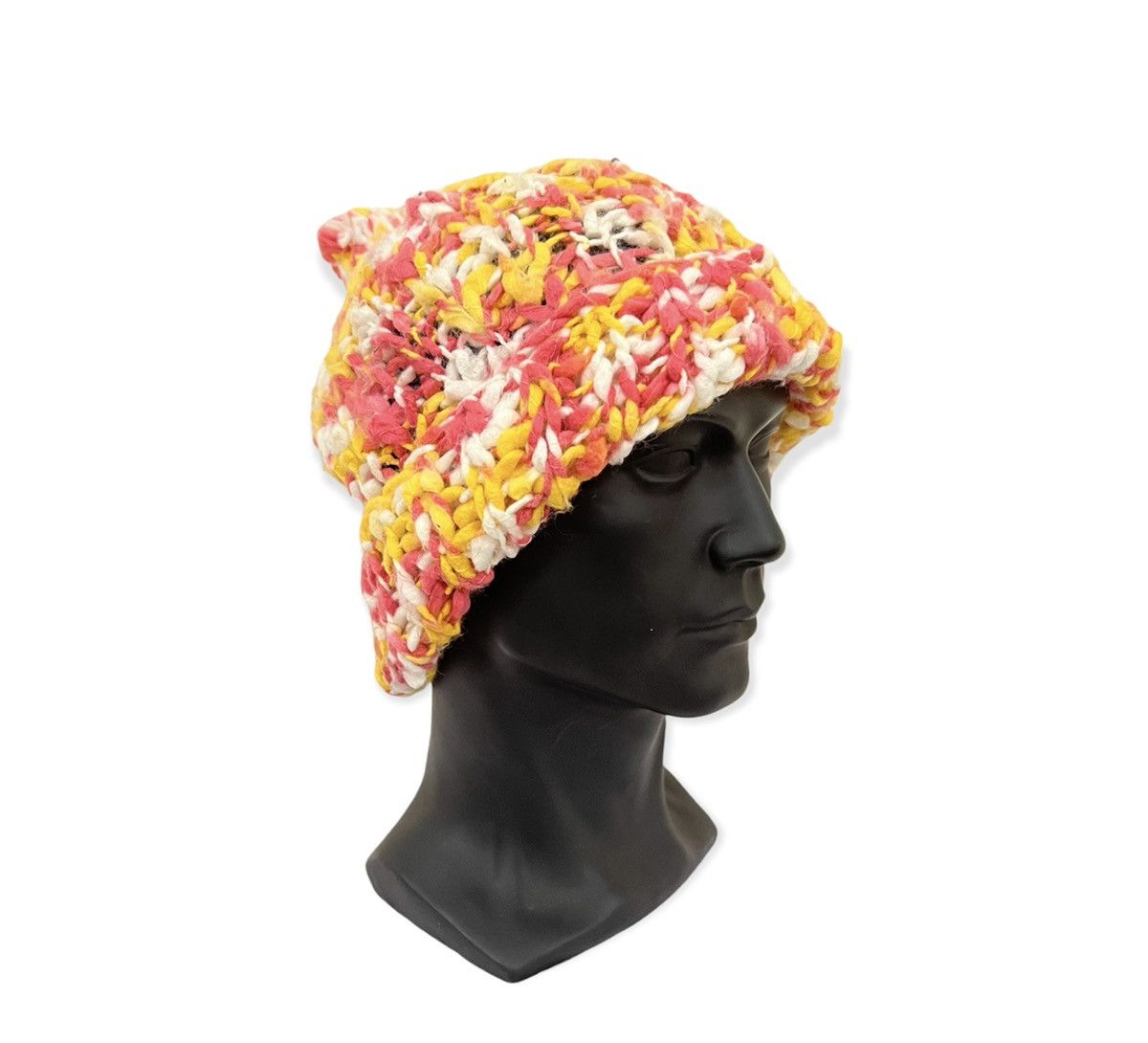 Vintage Vintage Knit Multicolour Beanie Hat Size ONE SIZE - 1 Thumbnail