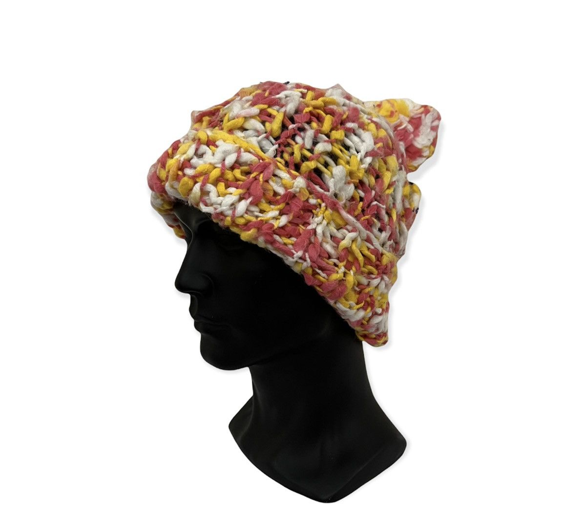 Vintage Vintage Knit Multicolour Beanie Hat Size ONE SIZE - 3 Thumbnail