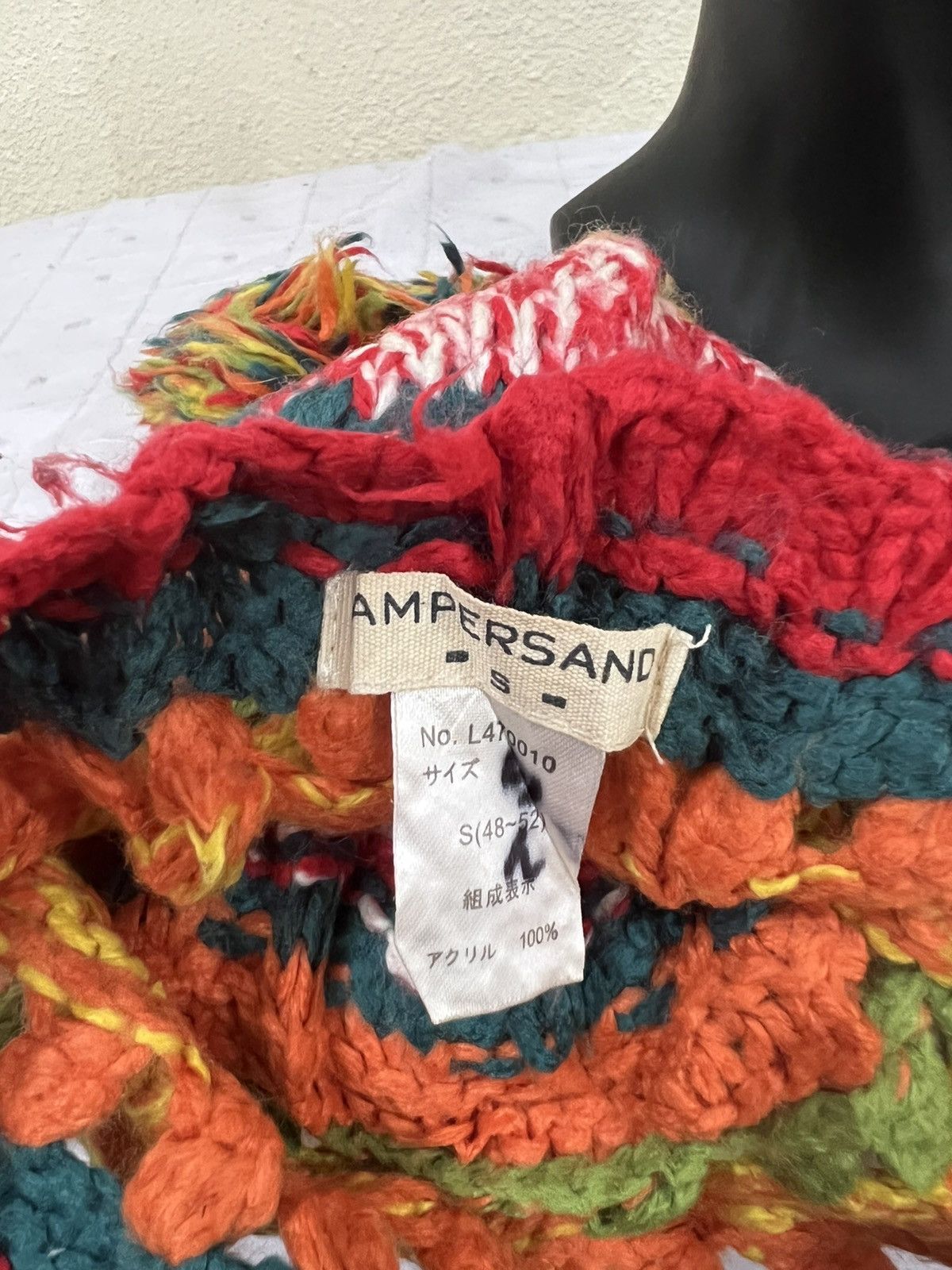 Japanese Brand Japanese Brand Ampersand Knit Rainbow Colour Beanie Hat Size ONE SIZE - 5 Thumbnail