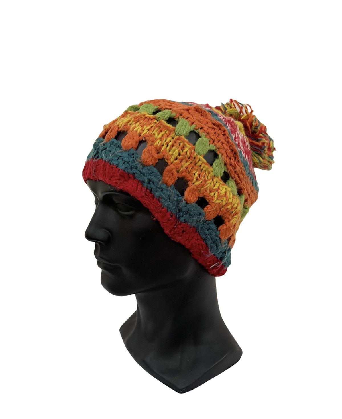 Japanese Brand Japanese Brand Ampersand Knit Rainbow Colour Beanie Hat Size ONE SIZE - 1 Thumbnail