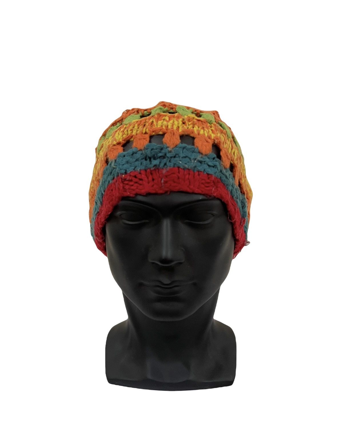 Japanese Brand Japanese Brand Ampersand Knit Rainbow Colour Beanie Hat Size ONE SIZE - 2 Thumbnail