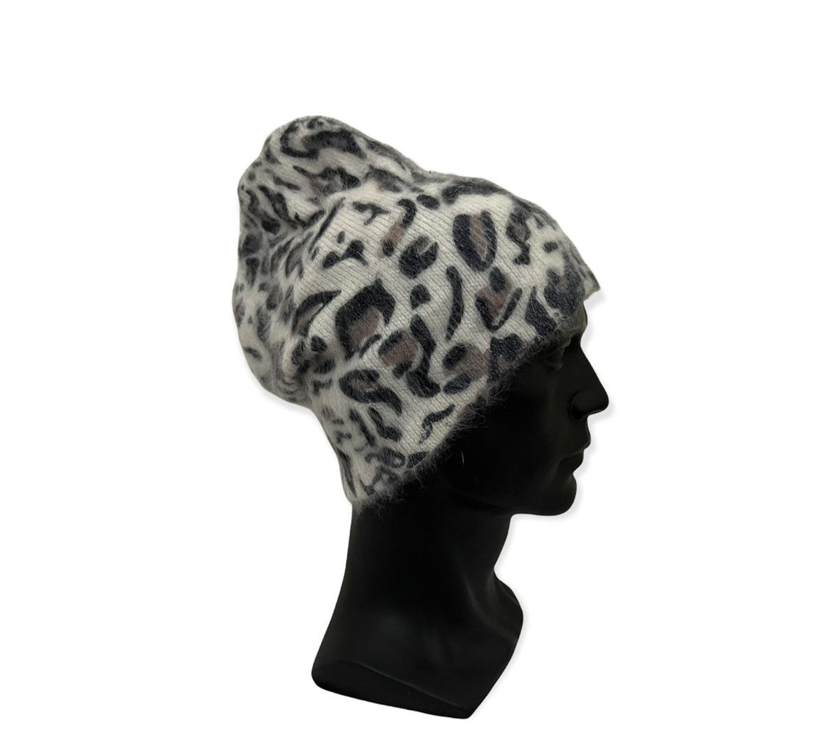 Vintage Vintage Leopard Overprint Beanie Hat Size ONE SIZE - 3 Thumbnail