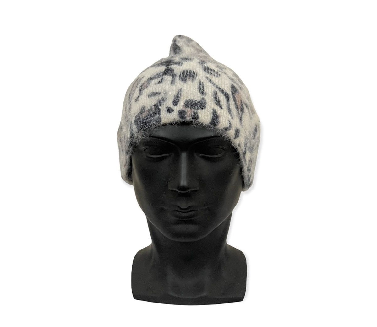 Vintage Leopard Overprint Beanie Hat