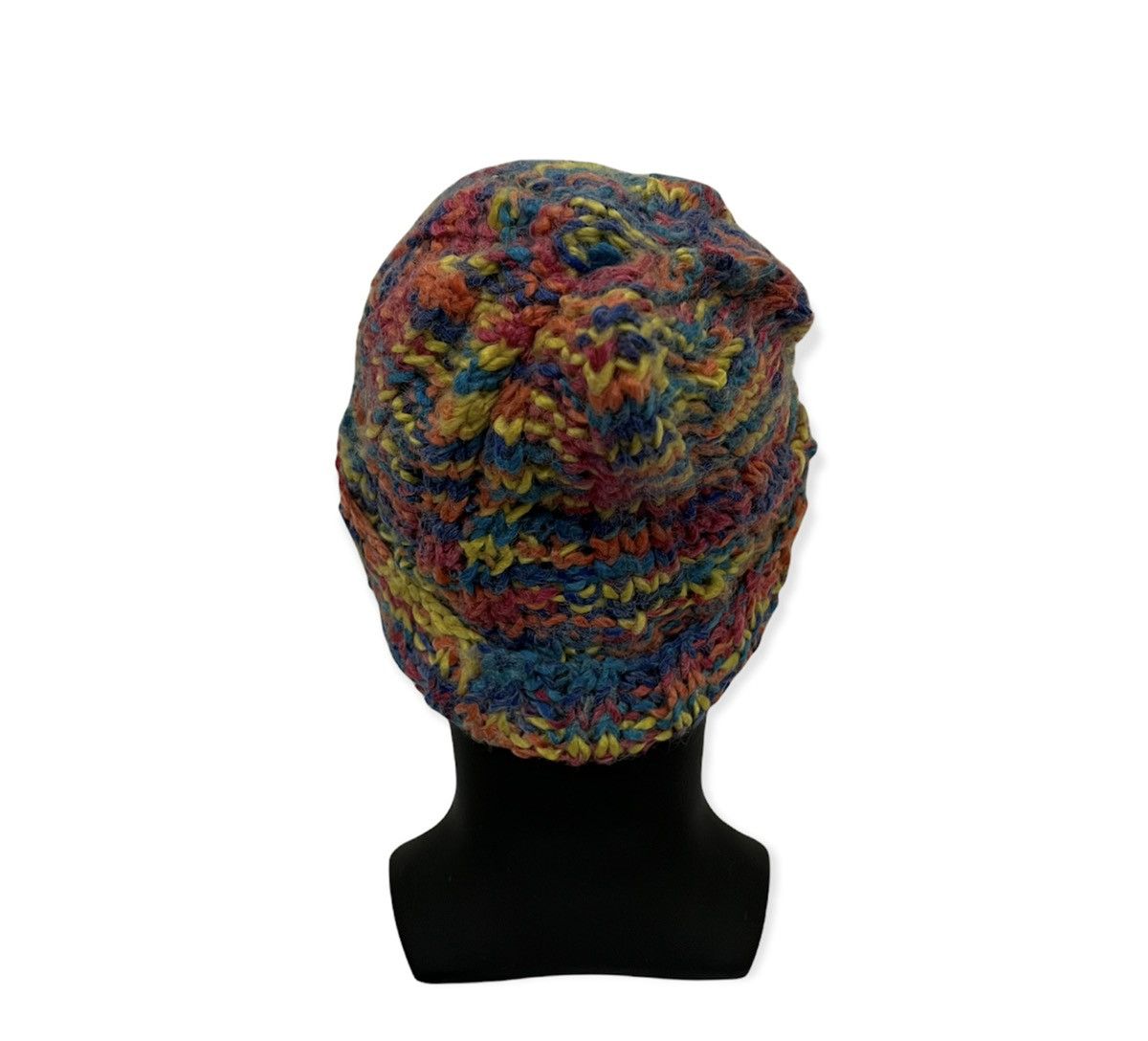 Vintage Vintage Multicolour Rainbow Knit Beanie Hat Size ONE SIZE - 4 Thumbnail