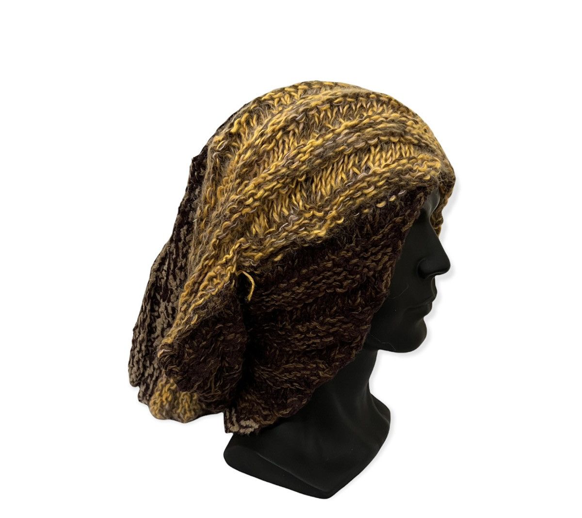 Vintage Vintage Knit Twotone Baggy Beanie Hat Size ONE SIZE - 3 Thumbnail
