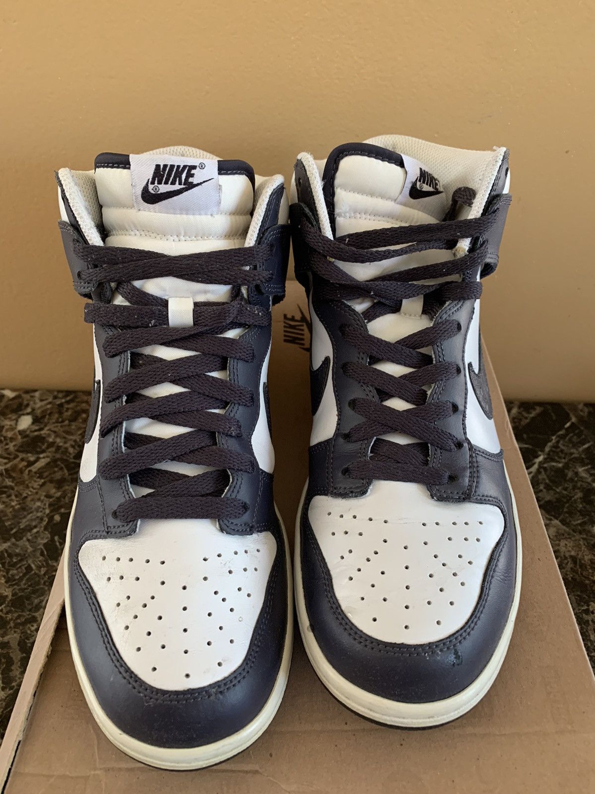 Nike Vintage Nike Dunk High 2010 Ostrich Pack Gridiron Grey Size US 8 / EU 41 - 4 Thumbnail