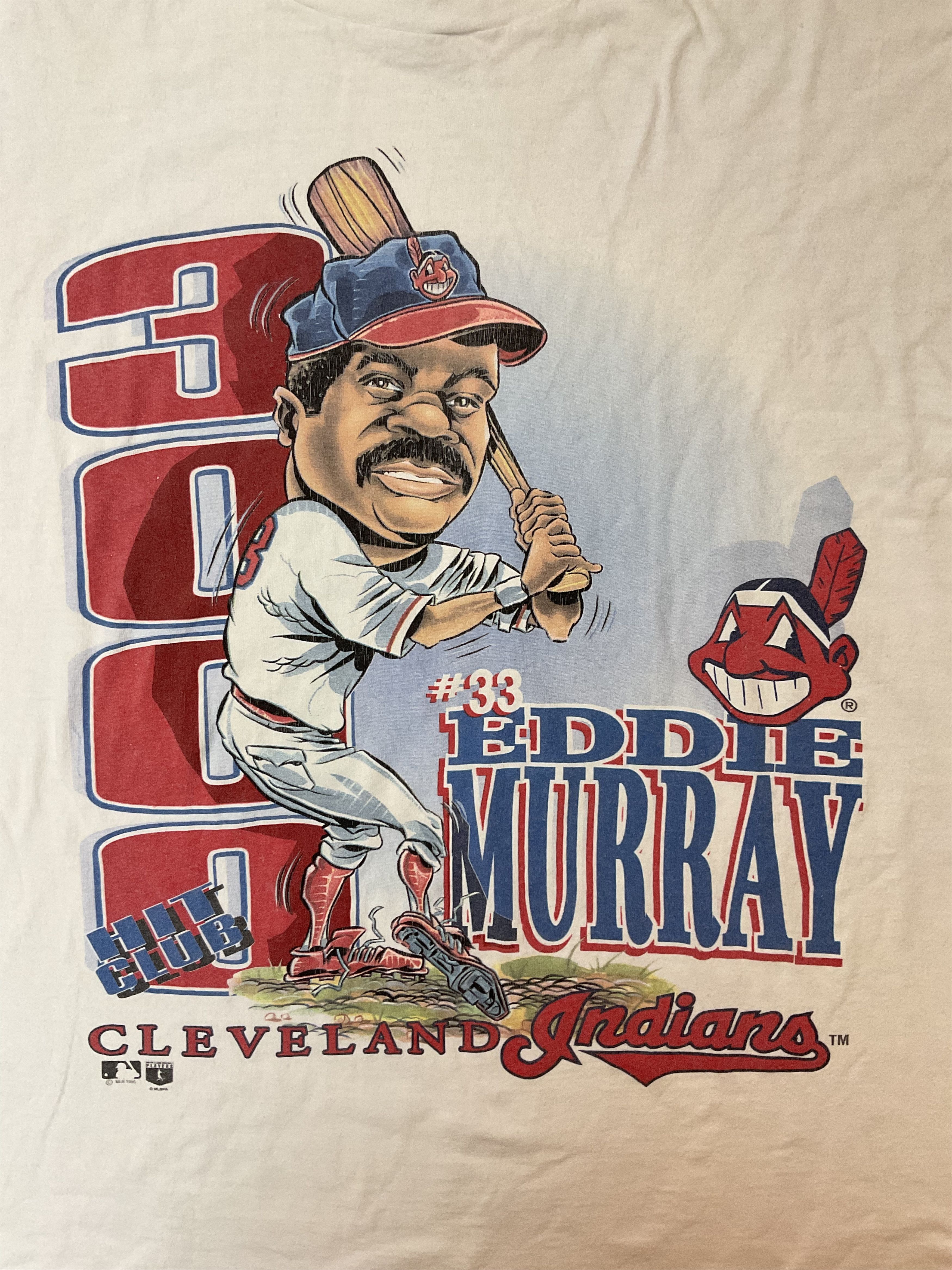 MLB Vintage 1995 Cleveland Indians Eddie Murray T-Shirt Size US XXL / EU 58 / 5 - 3 Thumbnail