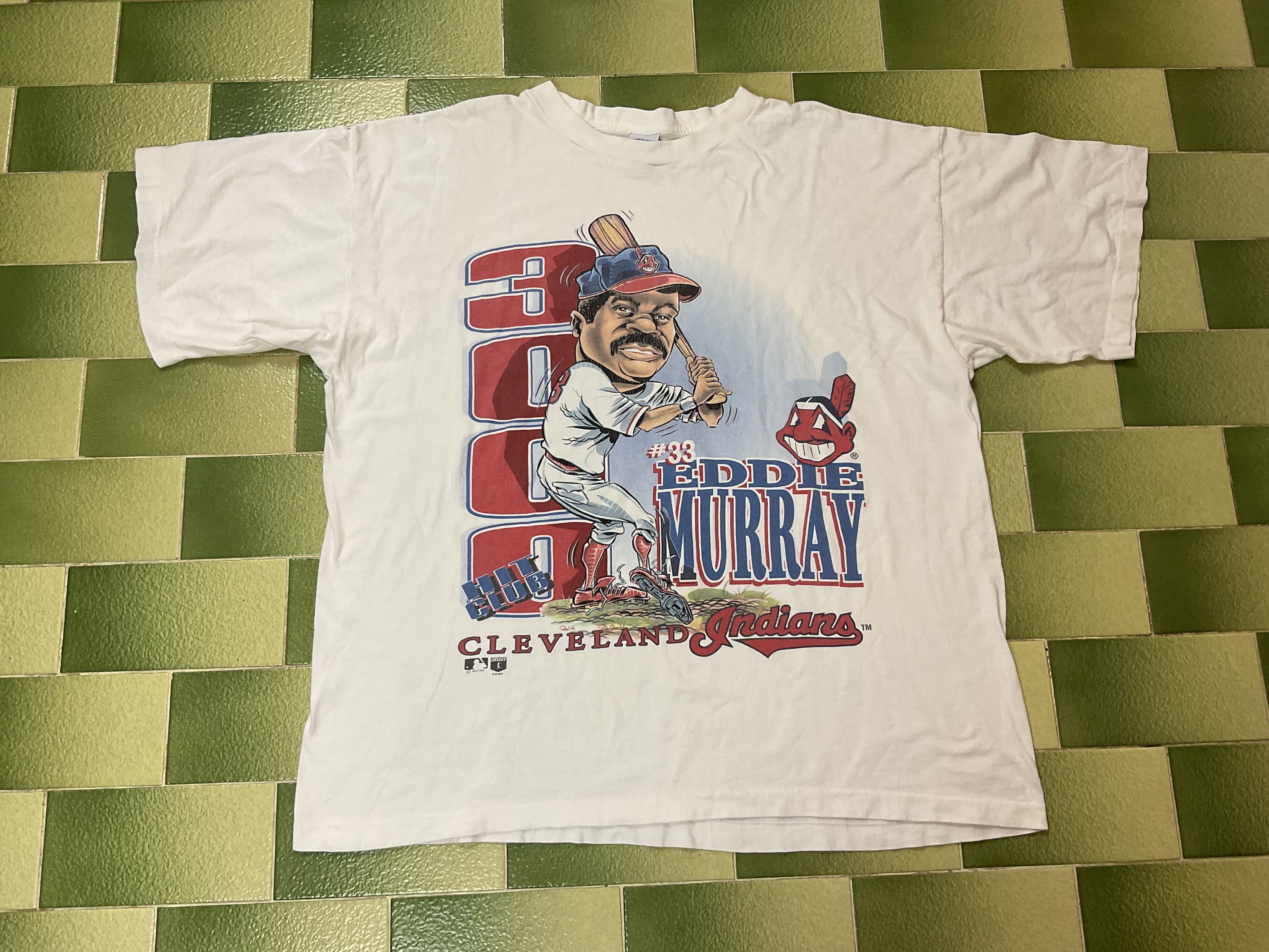 MLB Vintage 1995 Cleveland Indians Eddie Murray T-Shirt Size US XXL / EU 58 / 5 - 1 Thumbnail