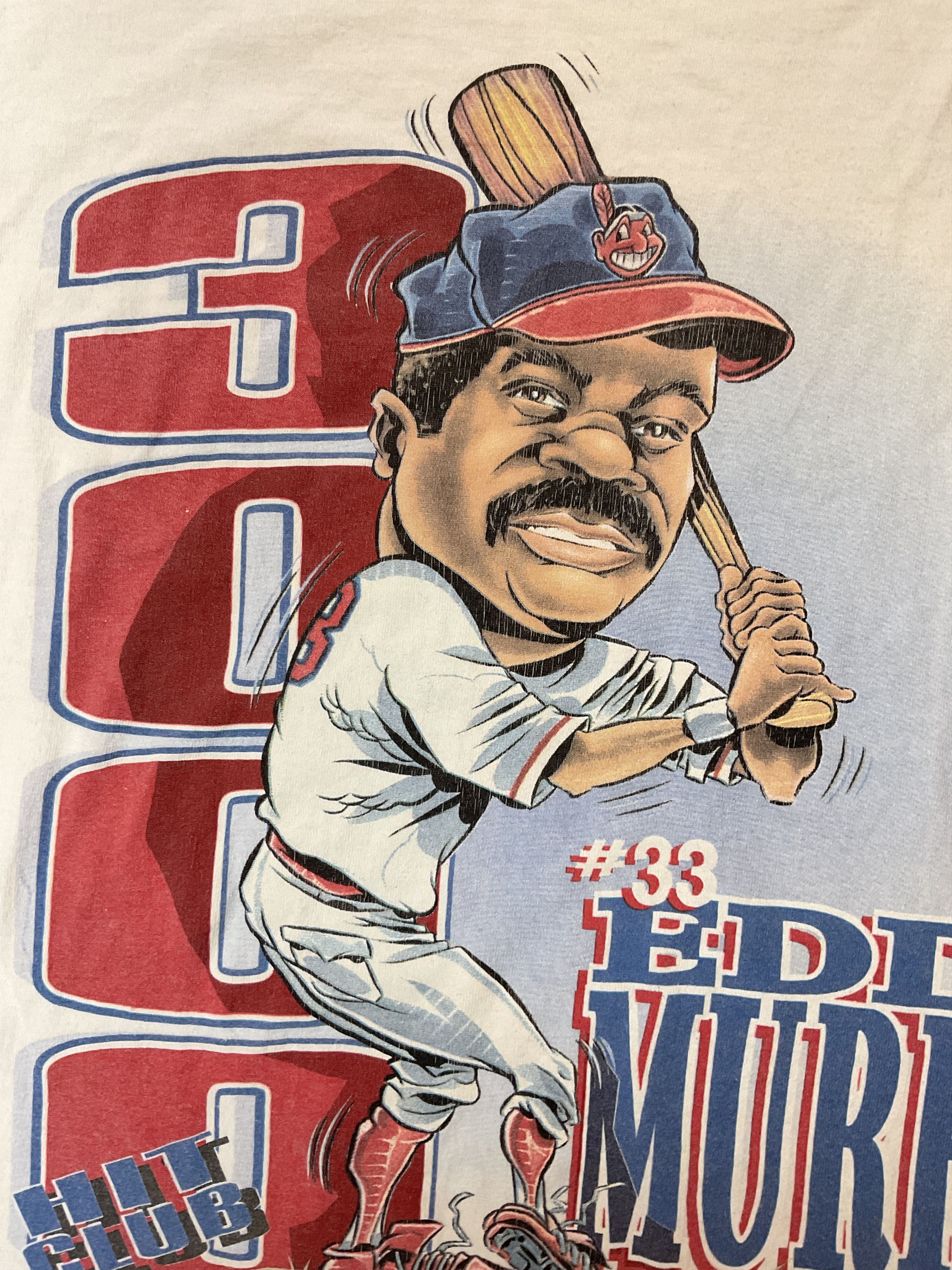 MLB Vintage 1995 Cleveland Indians Eddie Murray T-Shirt Size US XXL / EU 58 / 5 - 4 Thumbnail
