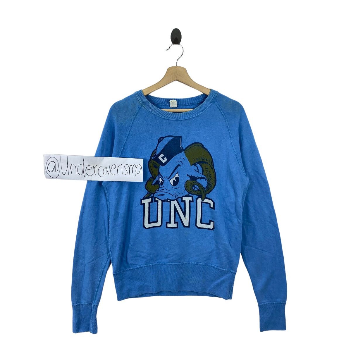 Vintage Vintage 80s UNIVERSITY OF NORTH CAROLINA Logo Print Blue Size US S / EU 44-46 / 1 - 1 Thumbnail
