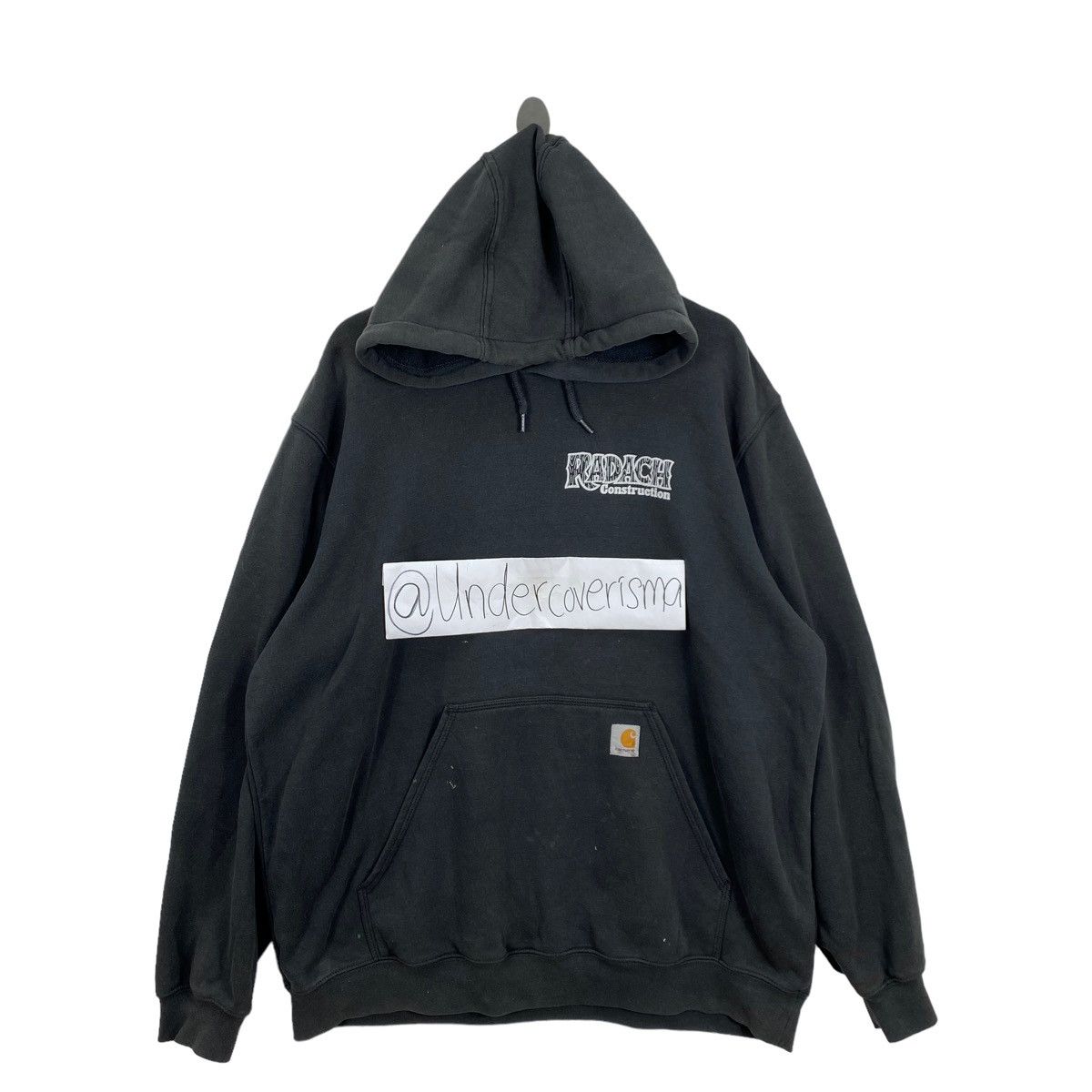 Carhartt Vintage CARHARTT RADACH Construction Print Black Hoodie Size US XL / EU 56 / 4 - 3 Thumbnail