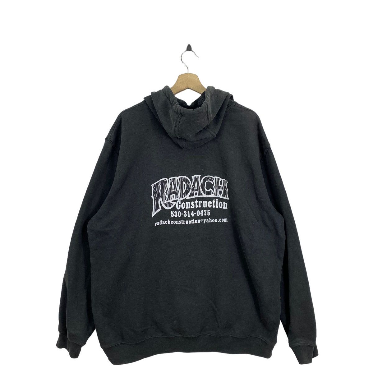 Carhartt Vintage CARHARTT RADACH Construction Print Black Hoodie Size US XL / EU 56 / 4 - 1 Thumbnail