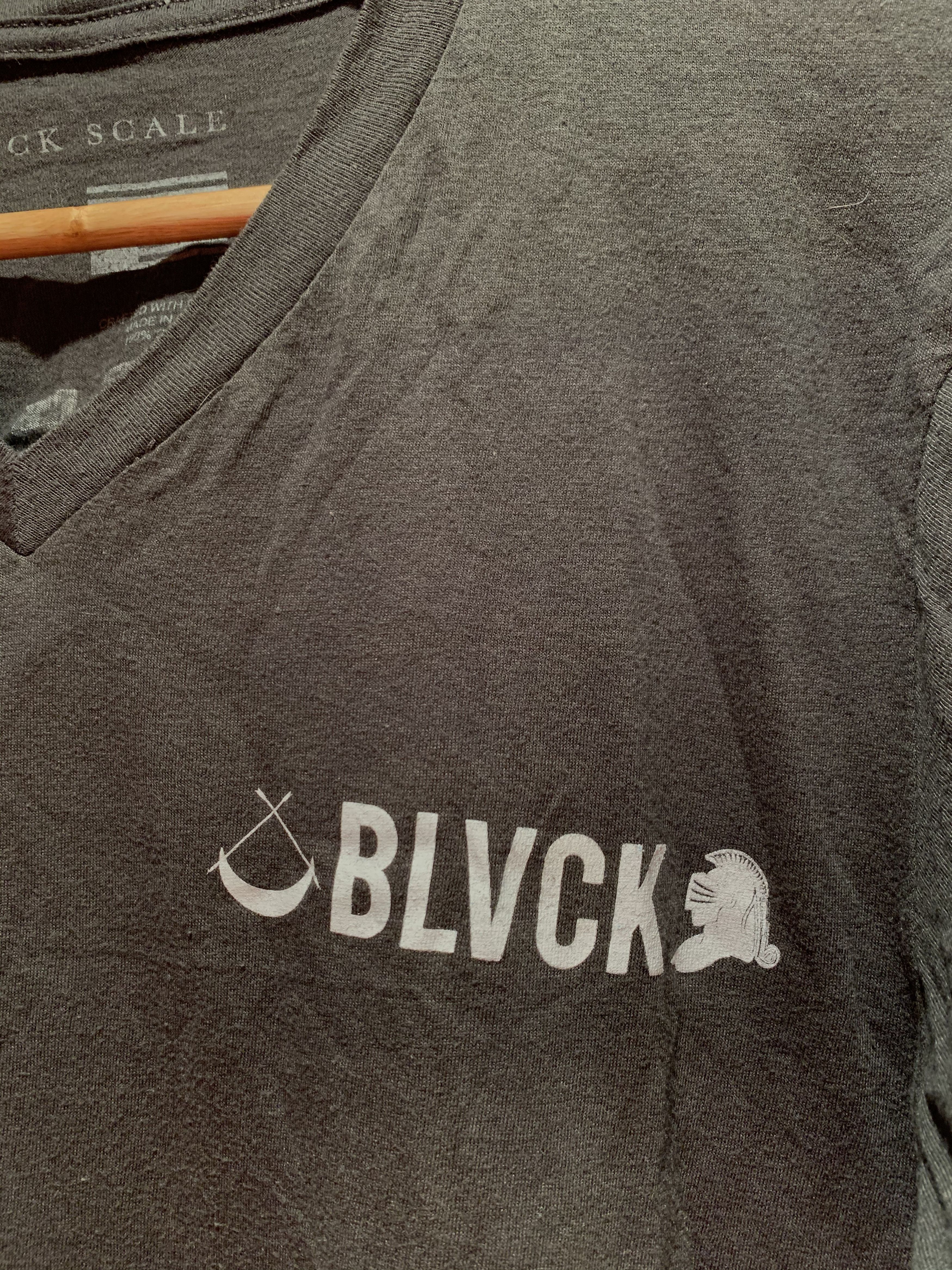 Black Scale × Vintage *RARE* Vintage Black Scale SILENCE USA-Made V-Neck T-Shirt Size US M / EU 48-50 / 2 - 5 Thumbnail