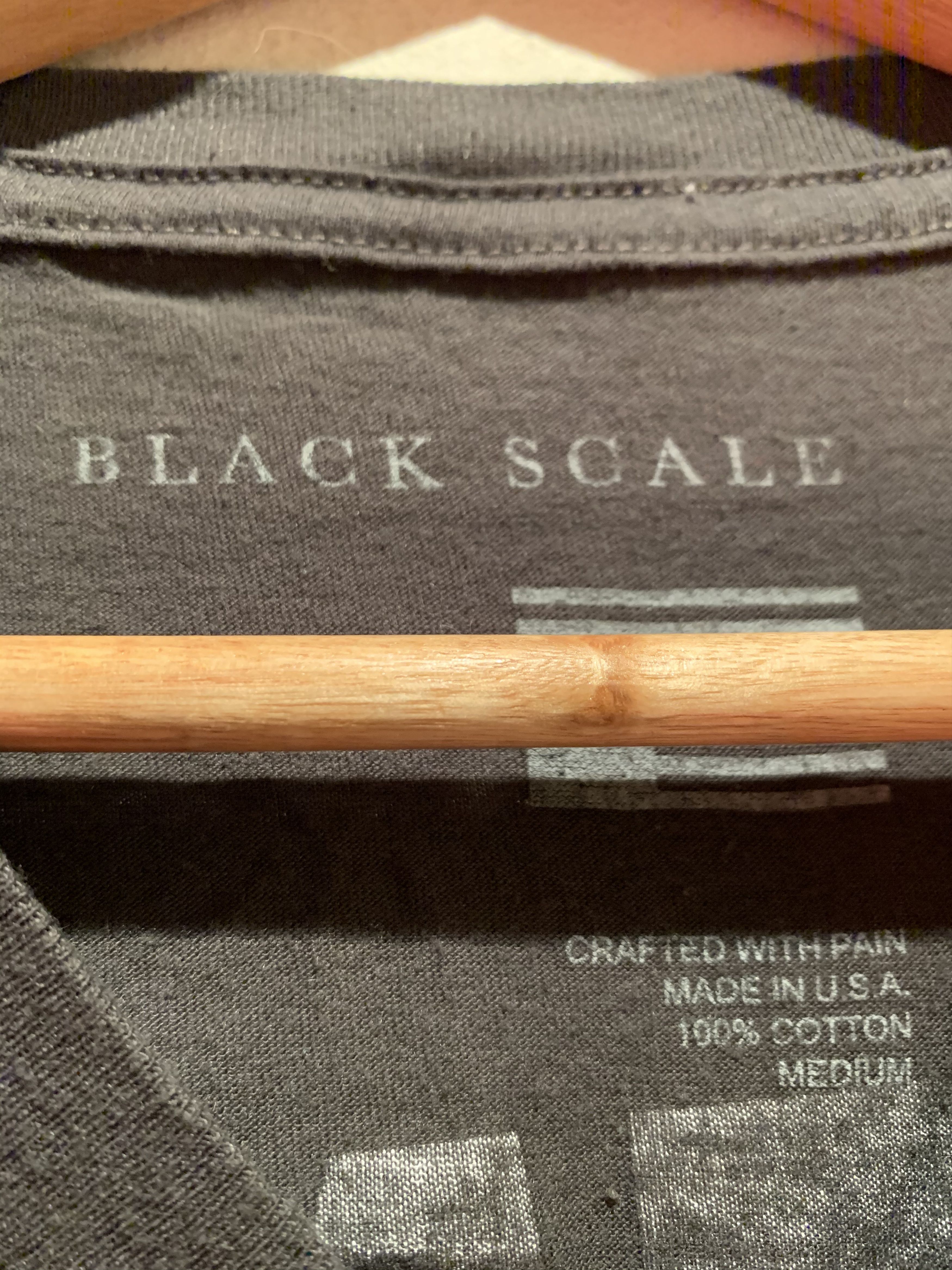 Black Scale × Vintage *RARE* Vintage Black Scale SILENCE USA-Made V-Neck T-Shirt Size US M / EU 48-50 / 2 - 6 Thumbnail