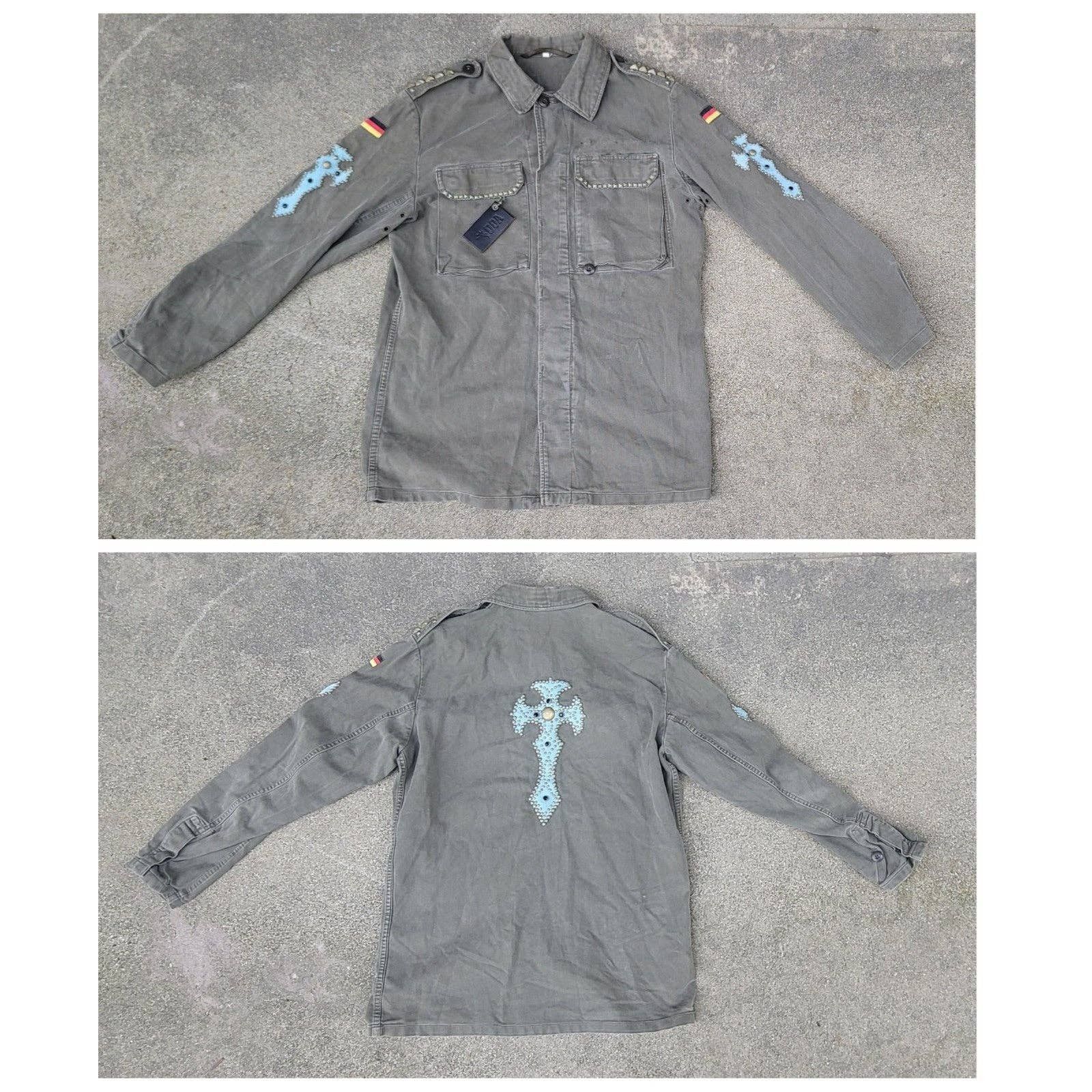 Vtg Upcycled Military Overshirt Jacket
