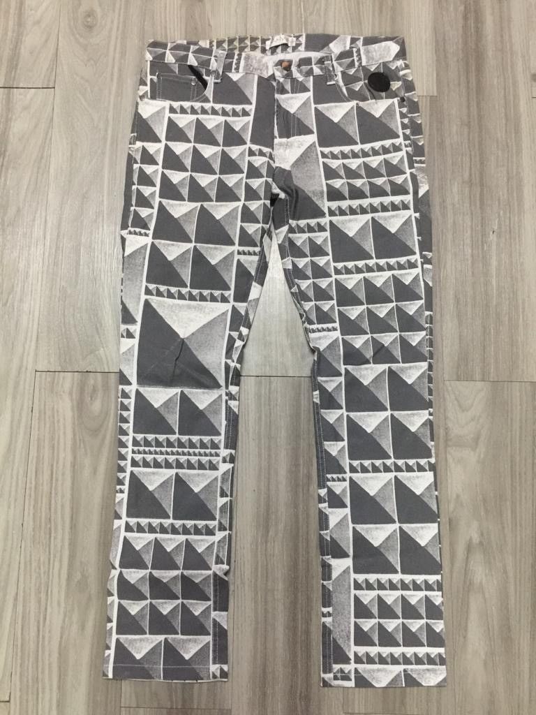 GROUNDZERO Ground Zero Joy Division Unknown Pleasure Skinny Waxed Jean Size US 32 / EU 48 - 4 Thumbnail