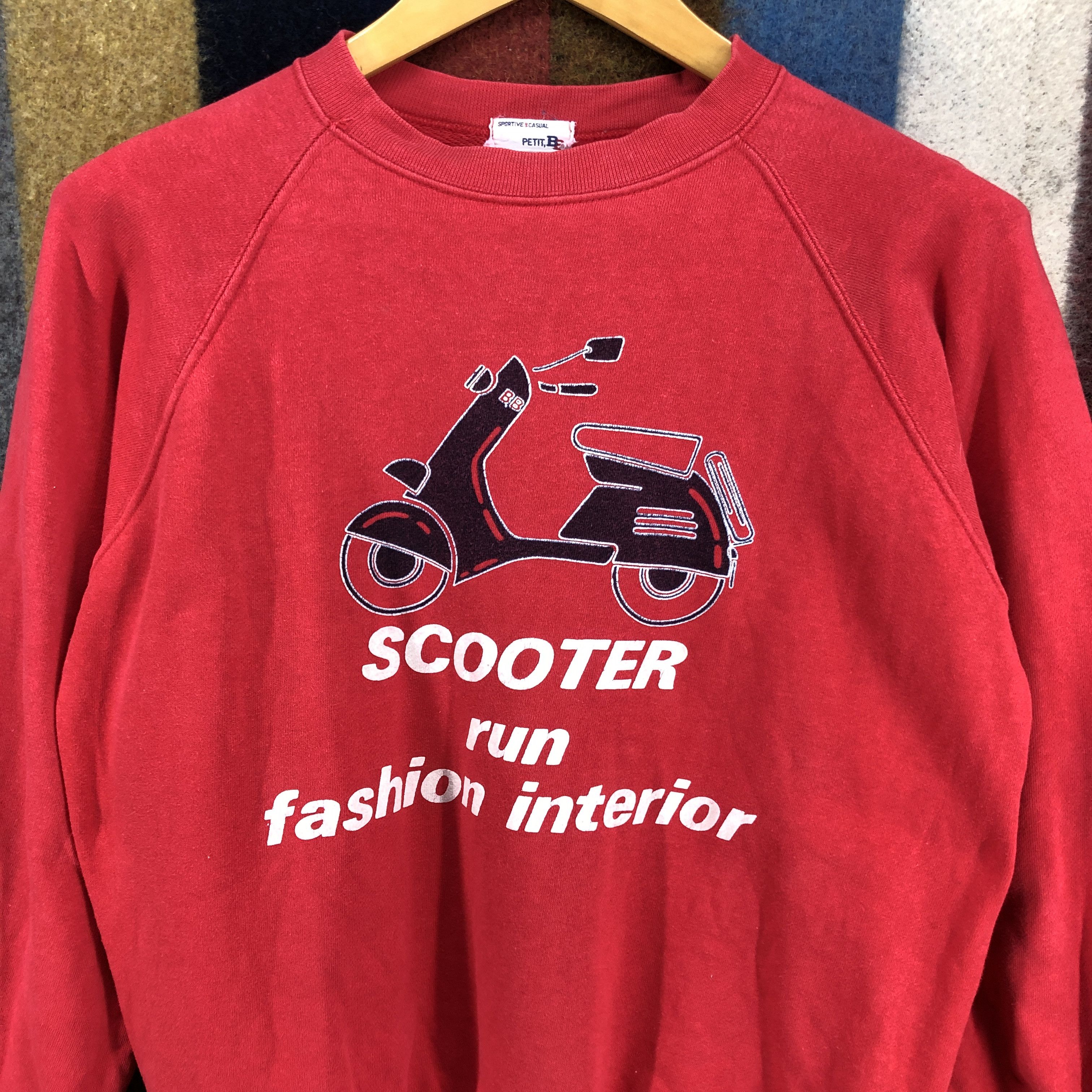 Vintage 90s Vintage PETIT BB Scooter Crew Neck Sweatshirt #634/AA Size US S / EU 44-46 / 1 - 2 Thumbnail