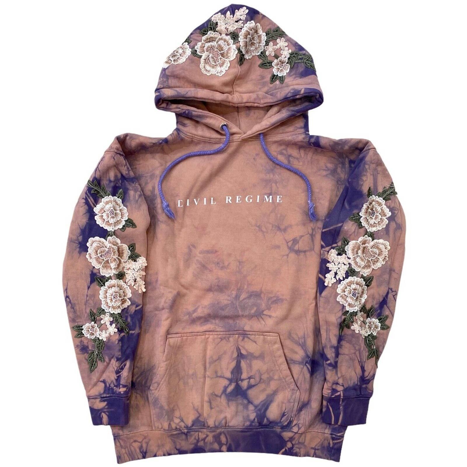 Civil Regime Civil Regime by Darc Sport Women s White Rose Tie Dye Hoodie Grailed