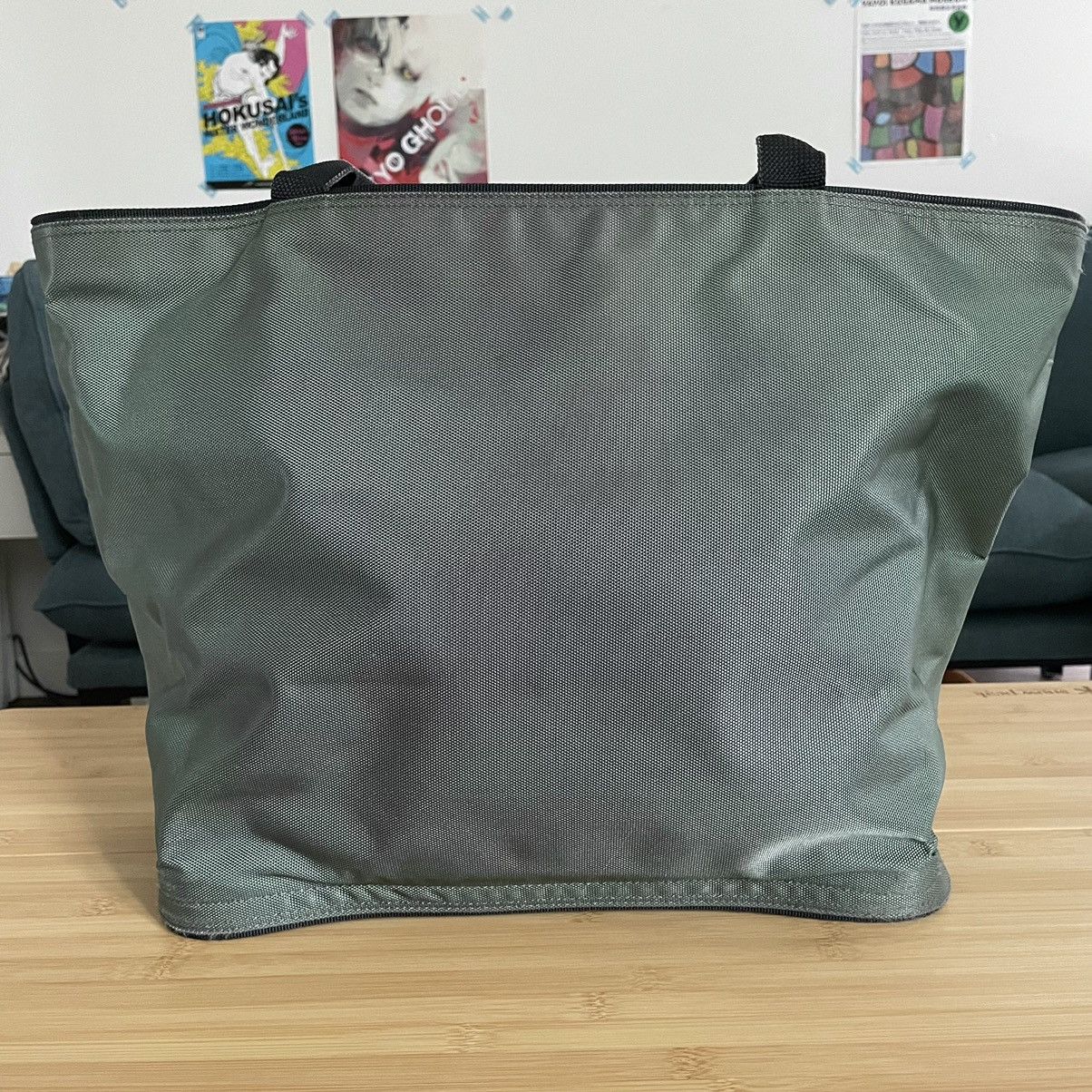 Issey Miyake 2000s ballistic nylon tote bag olive black leather vintage Size ONE SIZE - 2 Thumbnail