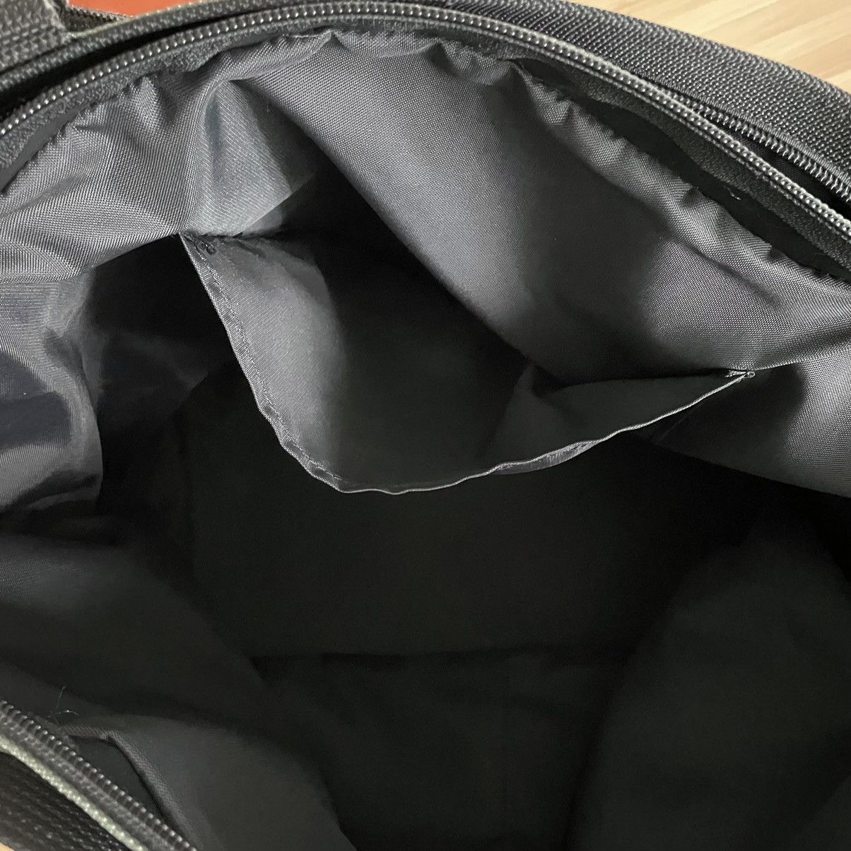 Issey Miyake 2000s ballistic nylon tote bag olive black leather vintage Size ONE SIZE - 6 Thumbnail