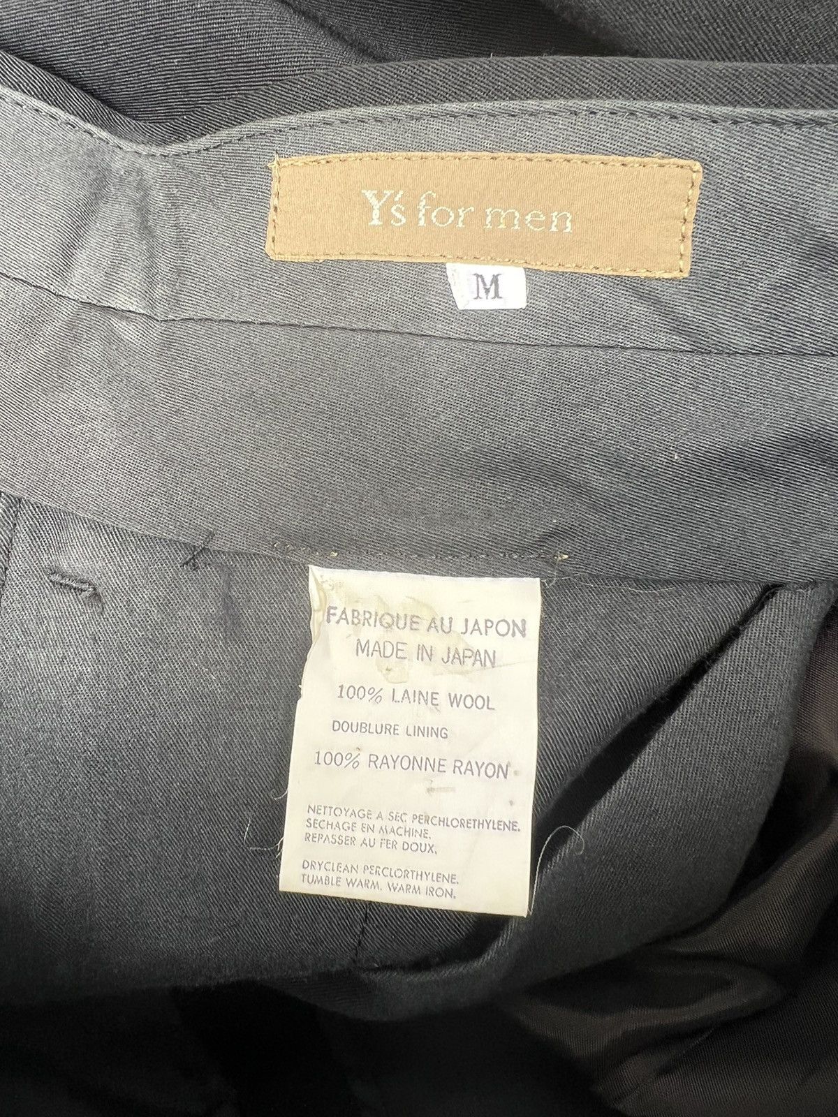Yohji Yamamoto VTG 1994 A/W Yohji Yamamoto Y’s for Men Baggy Wool Trouser Size US 29 - 18 Thumbnail