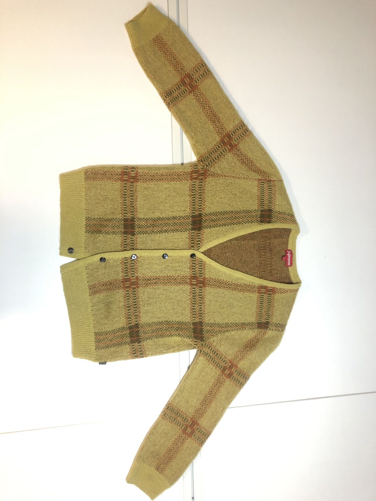 Supreme Supreme Plaid Mohair Cardigan | Grailed