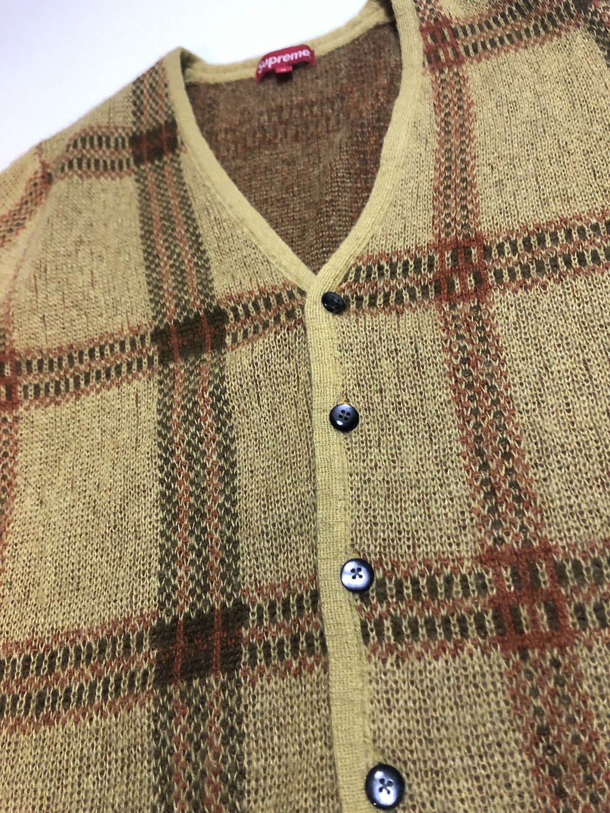 Supreme Supreme Plaid Mohair Cardigan | Grailed