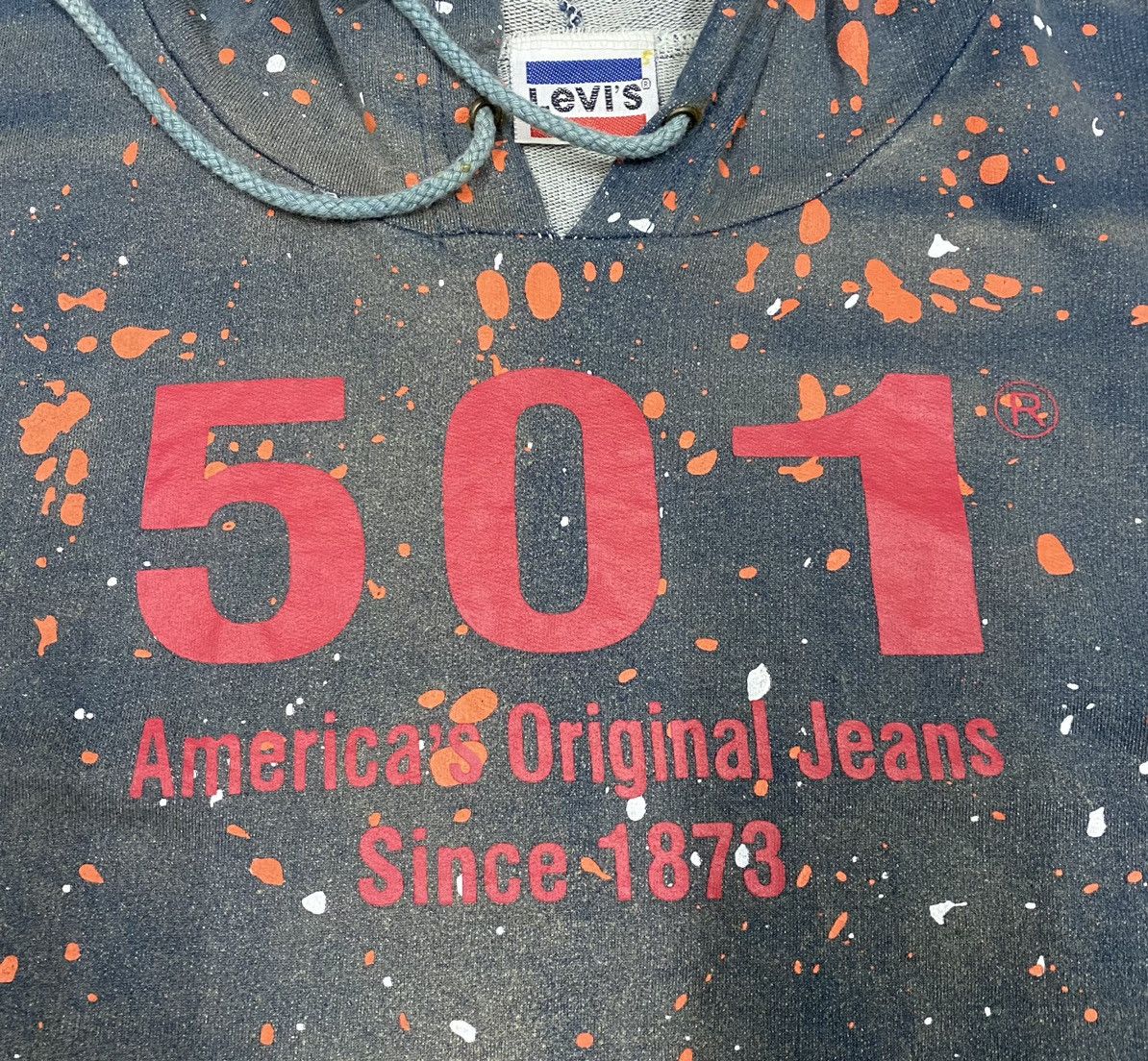 Levi's × Levi's Vintage Clothing Rare🤘🏼LEVI'S Hoodies x Distressed Style x Made in USA Size US L / EU 52-54 / 3 - 7 Thumbnail