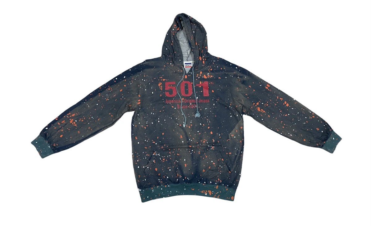 Levi's × Levi's Vintage Clothing Rare🤘🏼LEVI'S Hoodies x Distressed Style x Made in USA Size US L / EU 52-54 / 3 - 2 Thumbnail