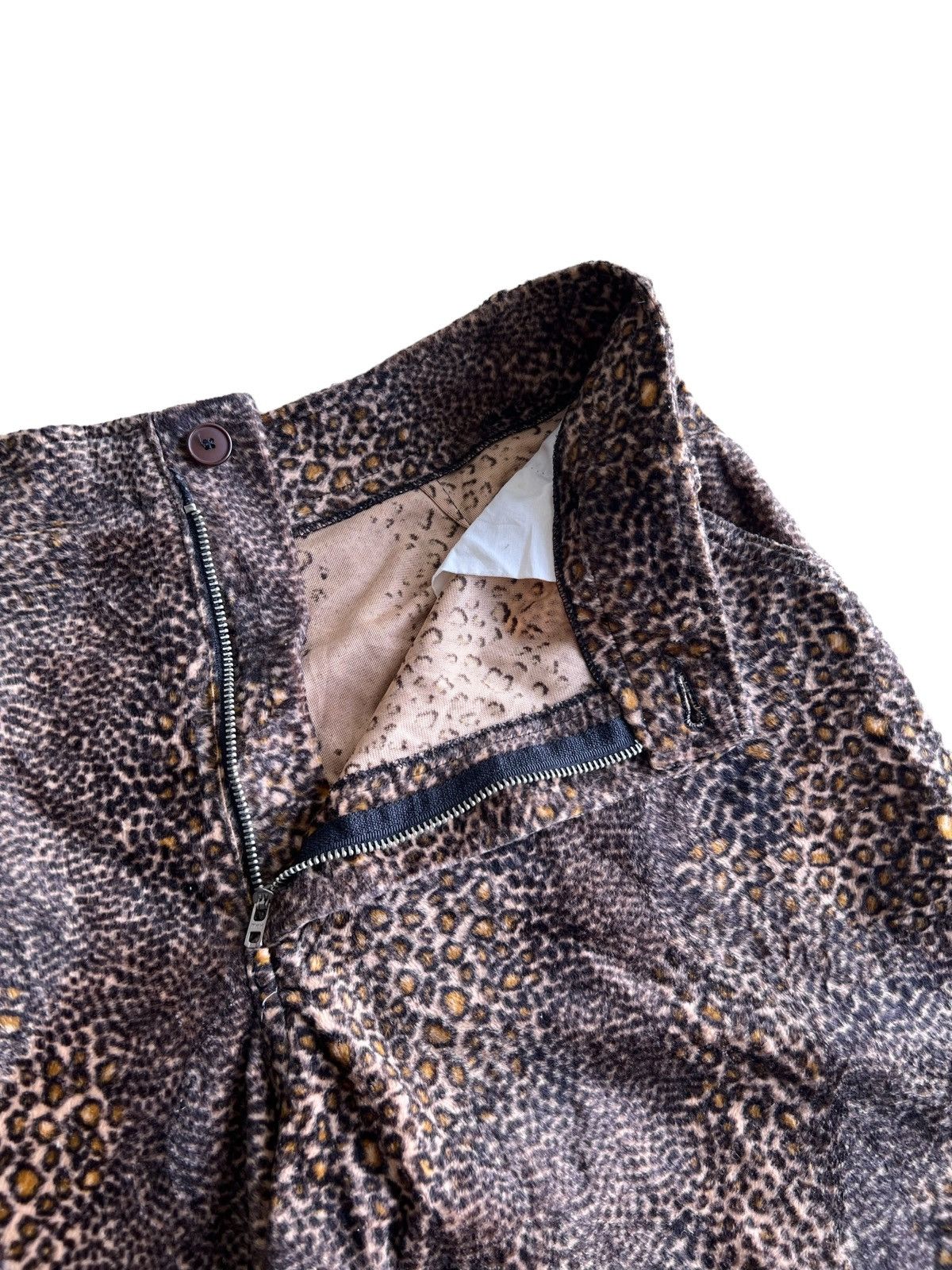Needles 1990s Leopard Print Moleskin Needles Style Up Start Short Size US 32 / EU 48 - 3 Thumbnail