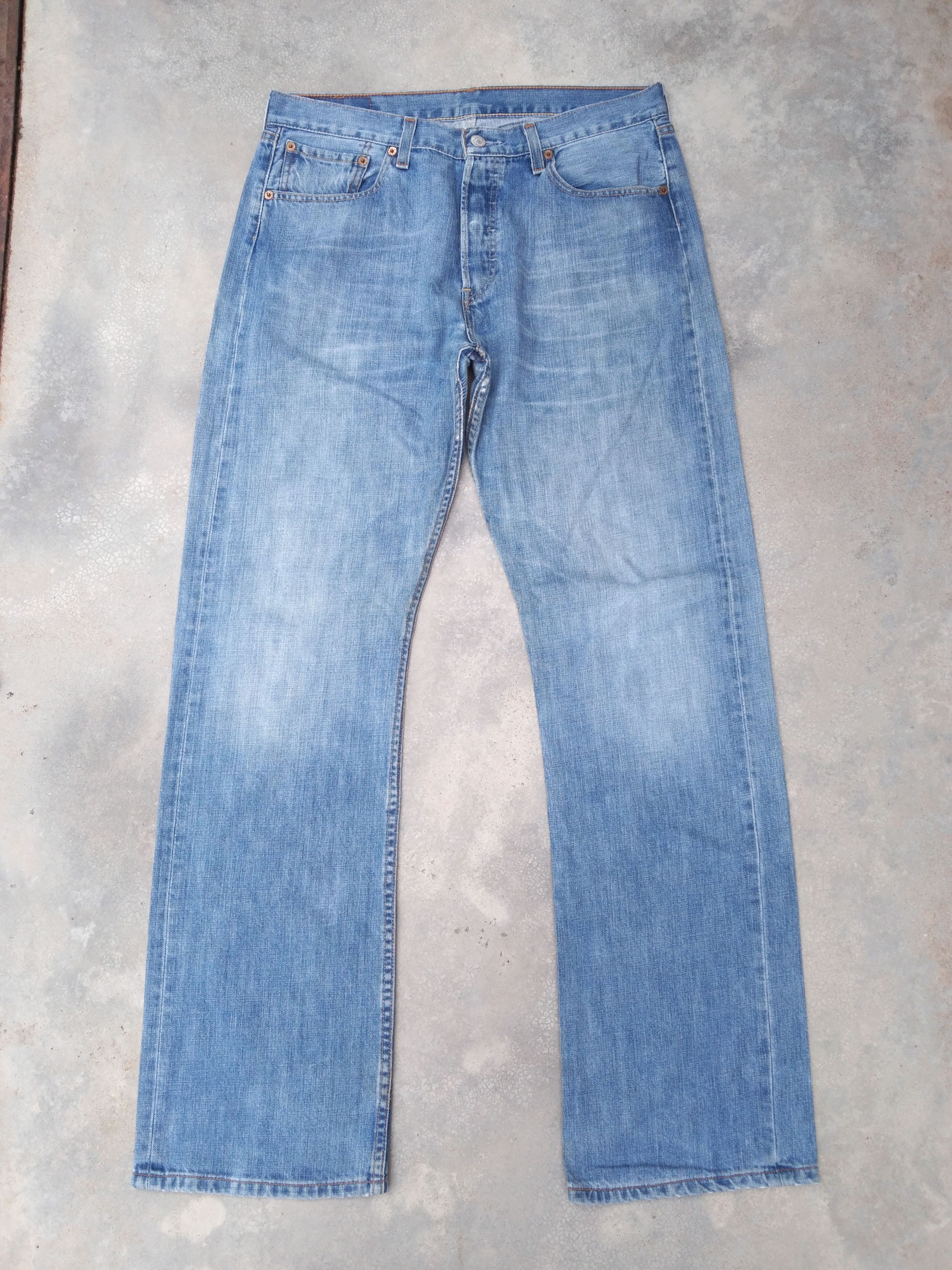 Vintage Light Wash Vintage Levi's 501 Distressed Jeans 32x32 | Grailed